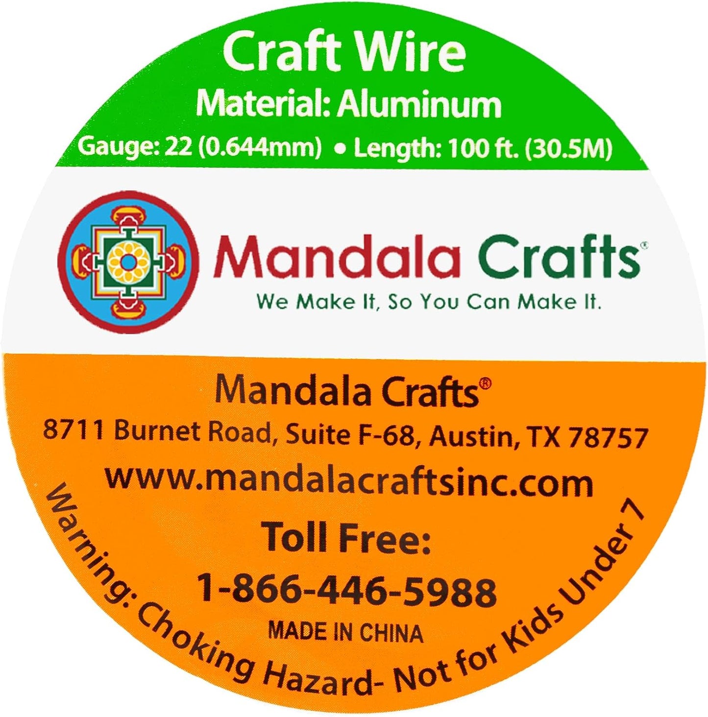 Mandala Crafts 22 Gauge Anodized Aluminum Craft Wire for Jewelry Making - 100 FT Colored Flexible Violet Wire - Bendable for Bonsai Armature Crafting Sculpting