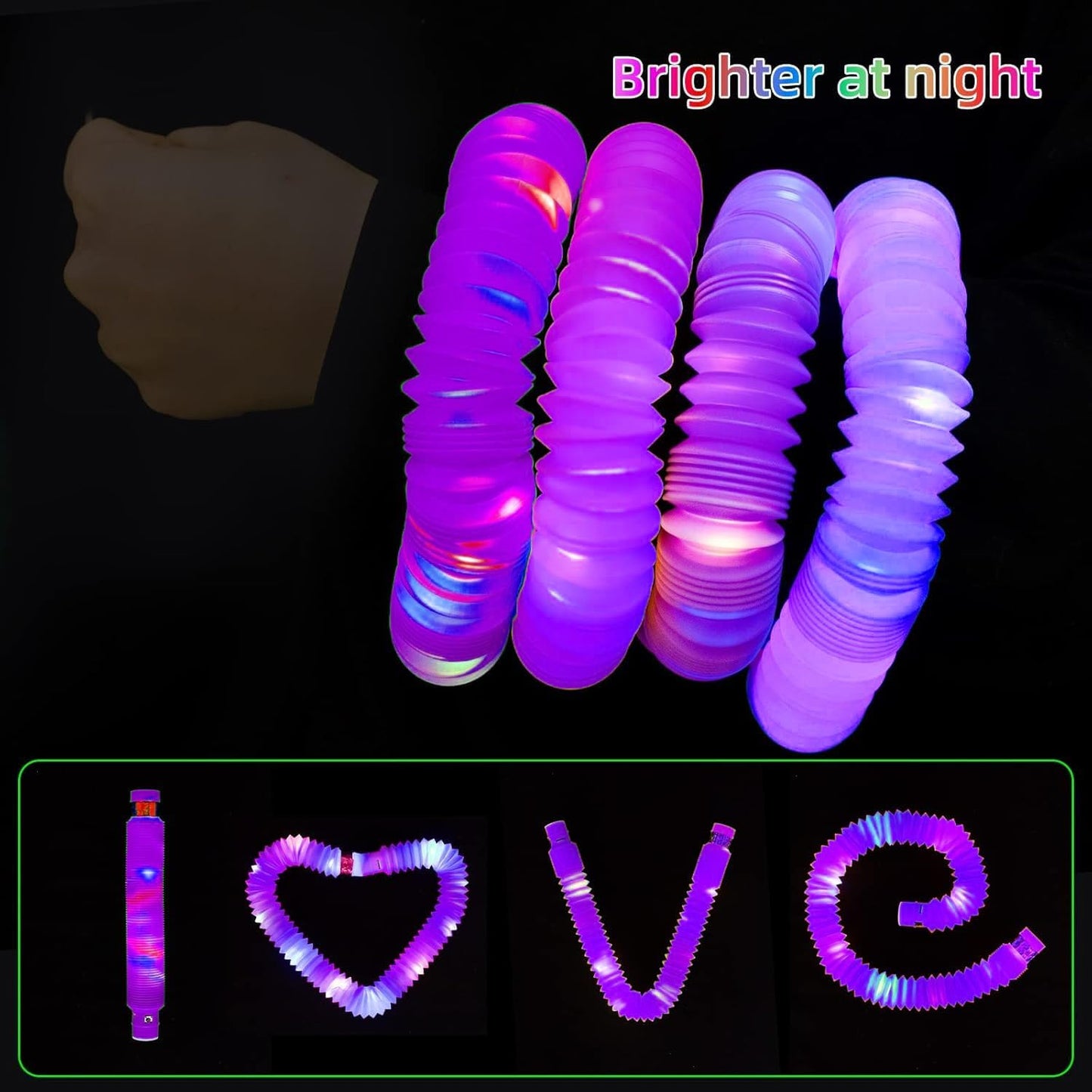 Purple 36 Pack Light Up Party Favors Supplies,Bulk Glow Sticks Bracelet,Necklace Accessories for Kids,Birthday Return Gifts Treats,Easter Basket Goodie Bag Stuffer Fillers for Boys Girls