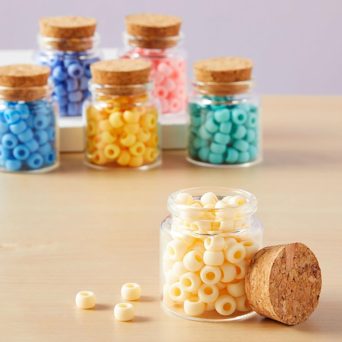 Bright Creations Spell Jars - 50ml, Clear, 12 Pack - Mini Glass Jars with Cork Lids & Apothecary Bottles for DIY Witchcraft, Bridal Shower Favors & Wedding Party Favors for Guests