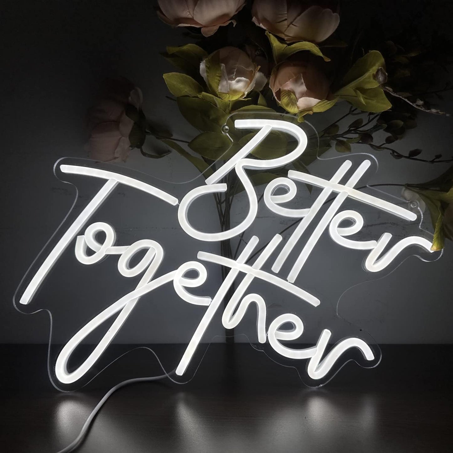 Ulalaza LED Neon Sign Night Light for Wall Party Décor Bedroom Room Bar Wedding Home Birthday Art Decoration Christmas with USB Chain Light modulator 5v (lets party blue)