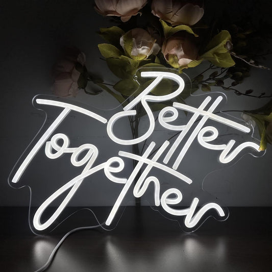 Ulalaza LED Neon Sign Night Light for Wall Party Décor Bedroom Room Bar Wedding Home Birthday Art Decoration Christmas with USB Chain Light modulator 5v (lets party blue)