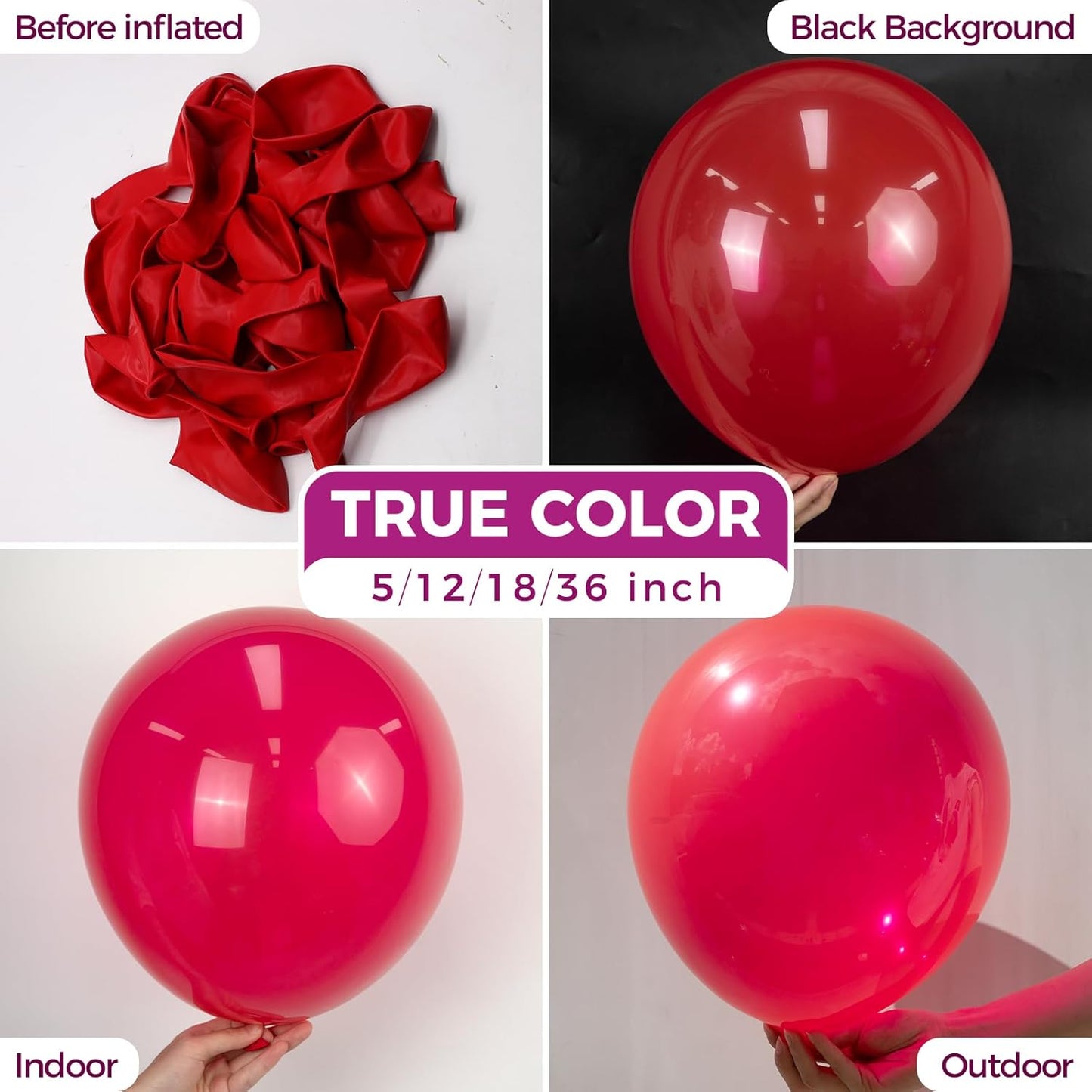 Bezente Red Balloons Latex Party Balloons - 100 Pack 12 inch Round Helium Red Balloons for Wedding Anniversary Birthday Valentine's 4th of July Independence Memorial Day Patriotic Party Decorations