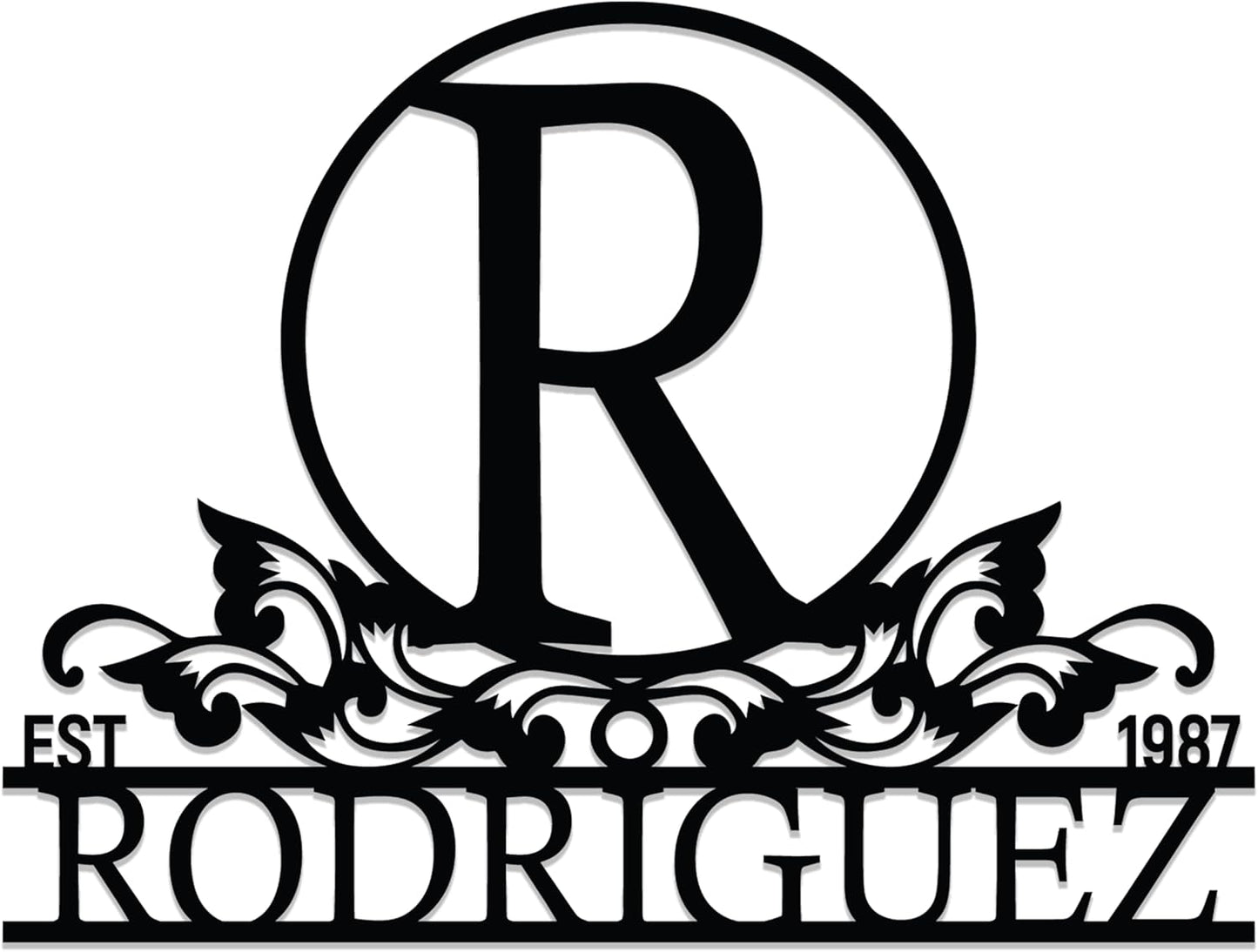 Personalized Metal Name Signs, Split Letter Monogram Wall Art Decor, Durable Steel Family Last Name Decor, Custom Signs Indoor or Outdoor, Personalized Wedding Gifts, Housewarming Gift