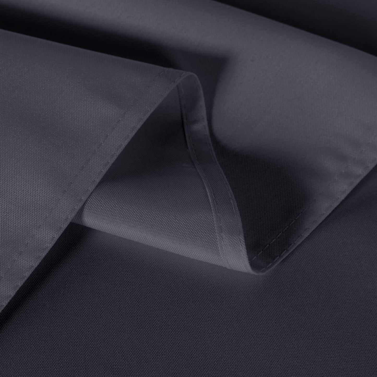 sancua 2 Pack Dark Grey Tablecloth 60 x 84 Inch, Rectangle 4 Feet Table Cloth - Stain and Wrinkle Resistant Washable Polyester Table Cover for Dining Tables, Buffet Parties and Camping