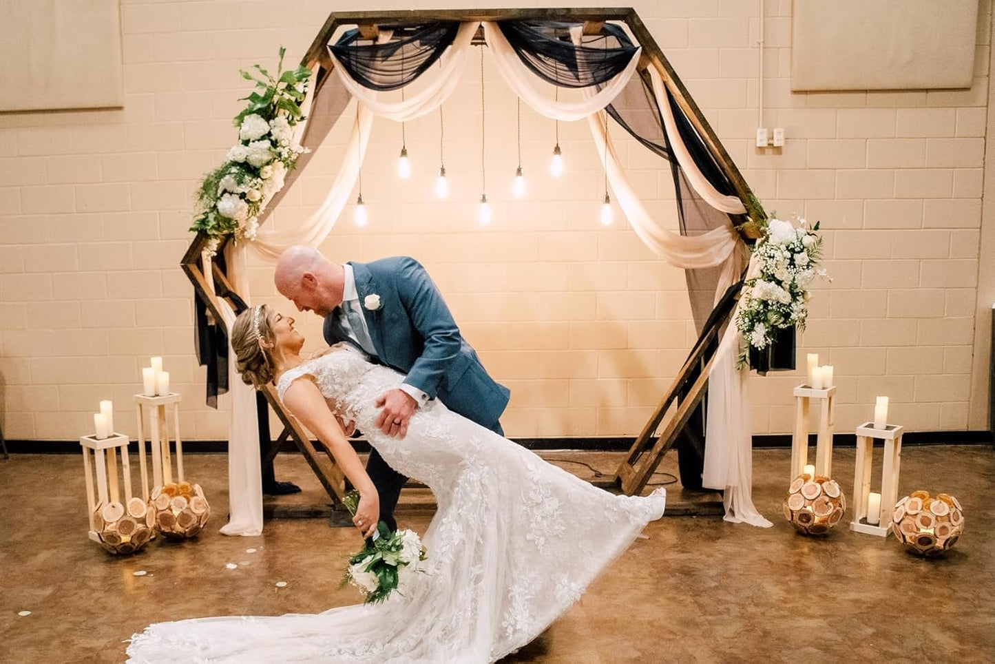 Wedding Arch Draping Fabric Backdrop 1 Panel 30" x 19Ft White Arch Drapes Curtains for Wedding Reception Sheer Tulle Backdrop Curtain for Ceremony Birthday Party Arbor Ceiling Decorations