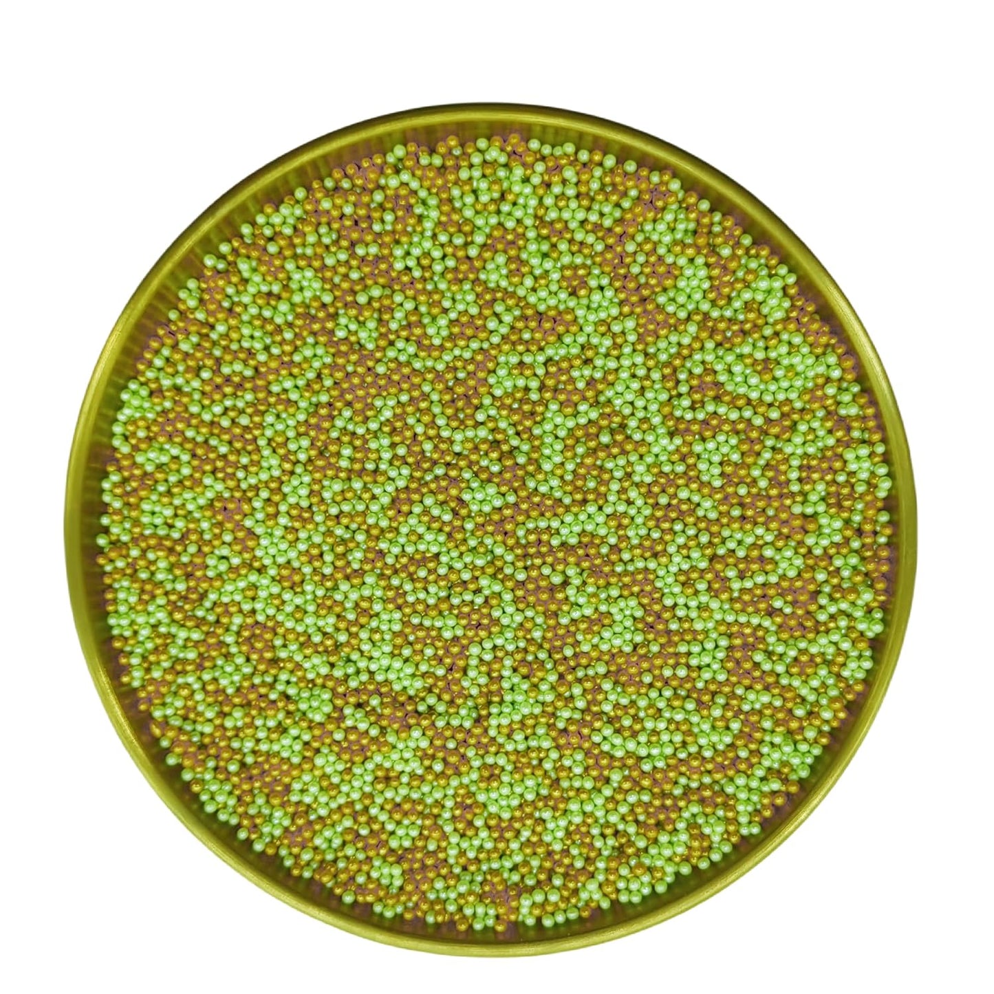 St. Patricks Day Edible Green & Gold Sprinkles Candy 2mm Mini Pearls Cake Decorations Cupcake Toppers Cookie Decorating Perfect for Wedding Party Valentine Halloween Christmas Supplies 3OZ