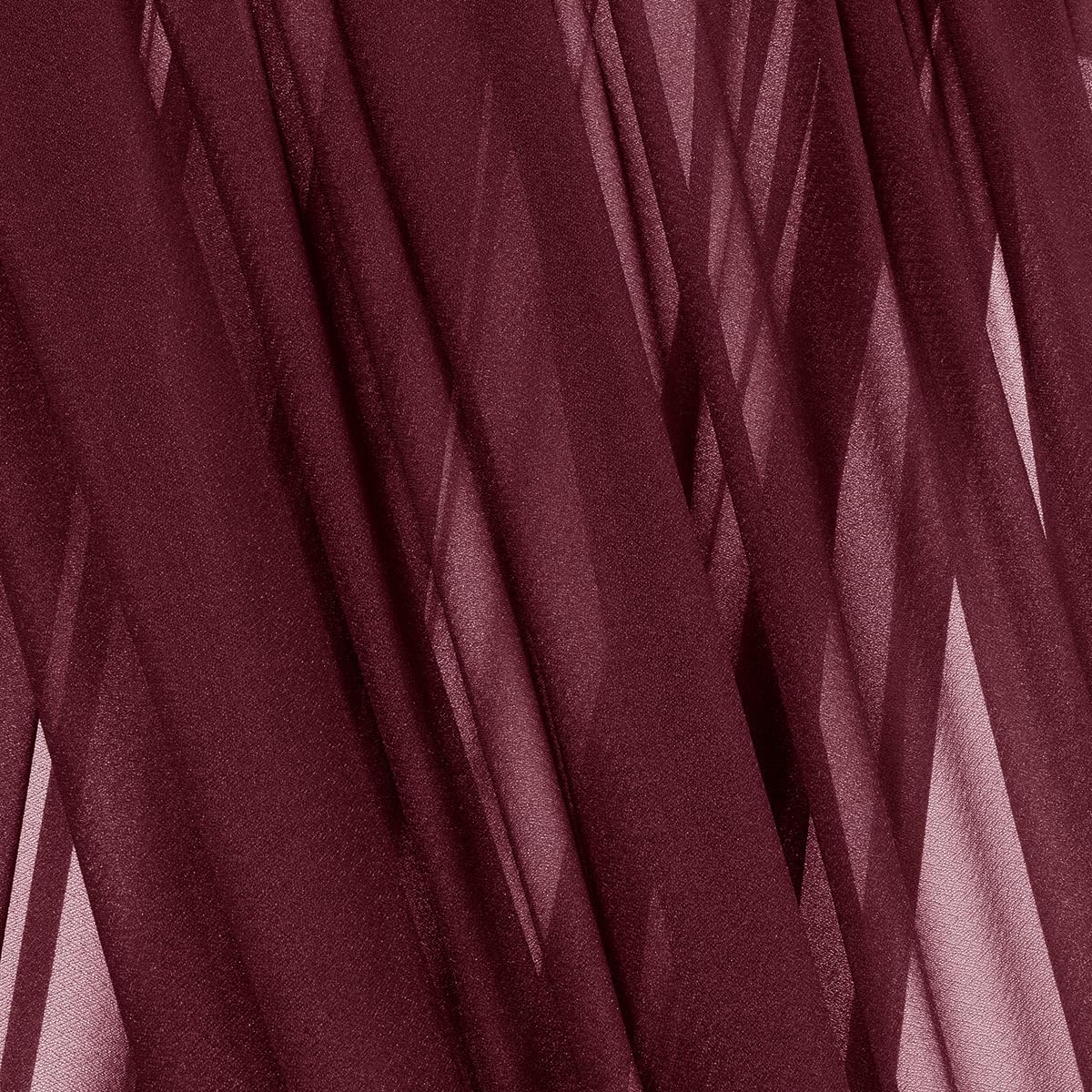 Burgundy Red Fall Thankgiving Elegant Arch Draping Fabric 2 Panels Outdoor 29" × 20Ft Sheer Chiffon Curtain Drapes for Wedding Ceremony Birthday Party Garden Brunch