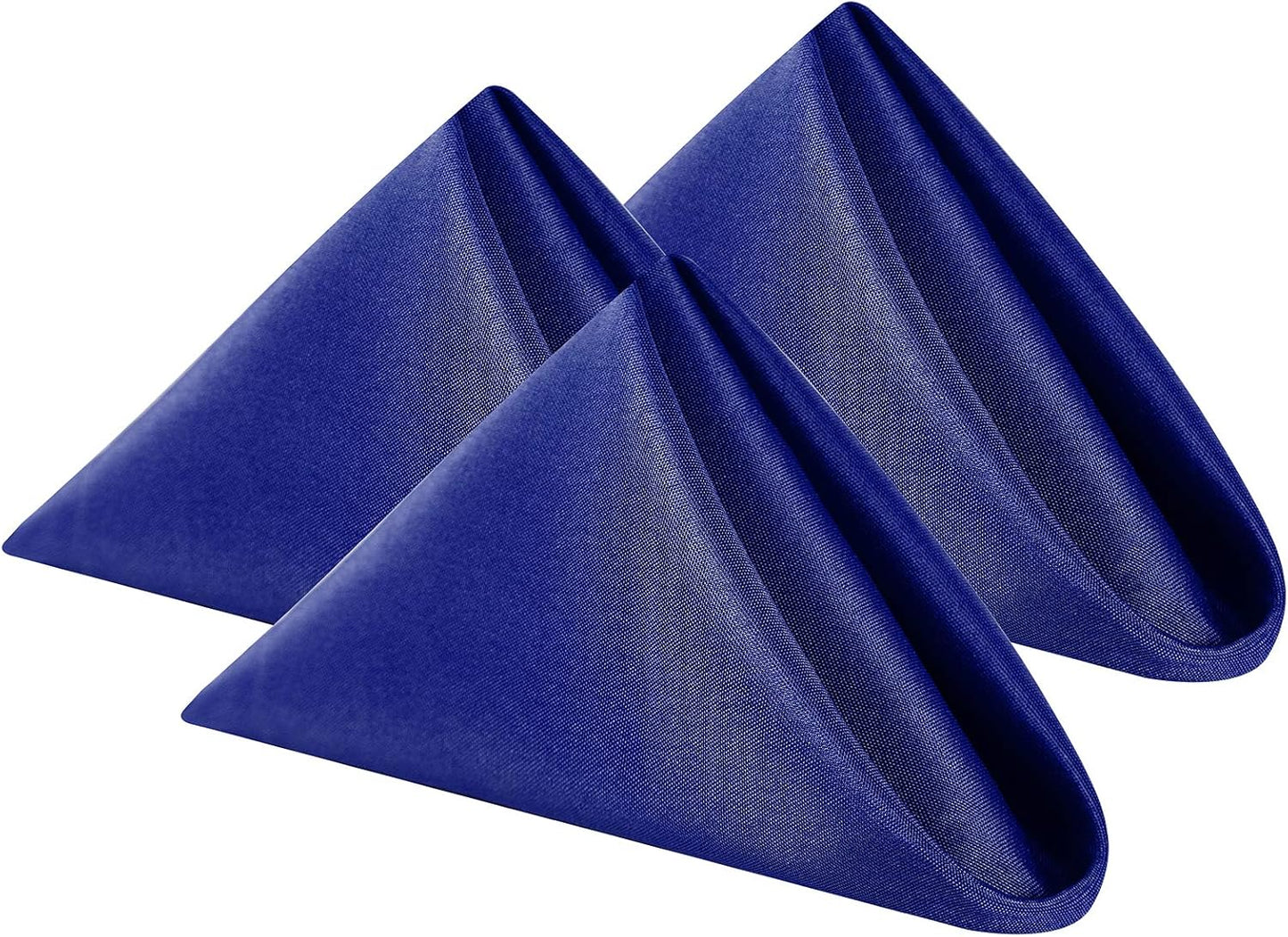 Cloth Napkins 17x17 inch Washable Polyester Dinner Napkins Soft Table Napkins for Wedding Party Dining Banquet(Royal Blue,12PCS)