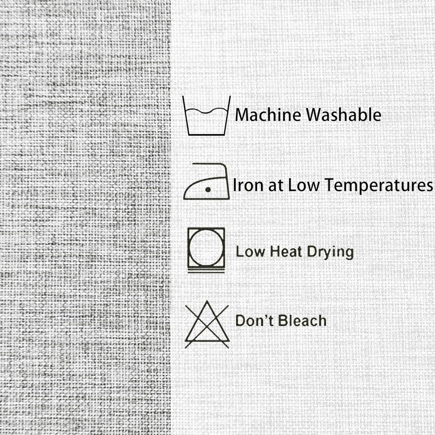 Hiasan Faux Linen Rectangle Tablecloth - Wrinkle and Stain Resistant Washable Table Cloth for Kitchen Dining Room Holiday Table Cover for Dinner, Light Grey, 30 x 60 Inch