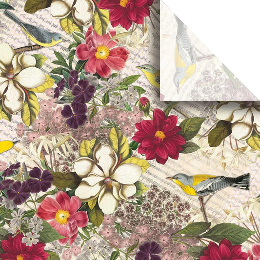 Colors of Rainbow - Botanic - 12 Sheets, 20 inch X 29 inch - Italian Print Tissue Paper for Decoupage Gift Basket Gift Bag Party Crafts (Botanic)