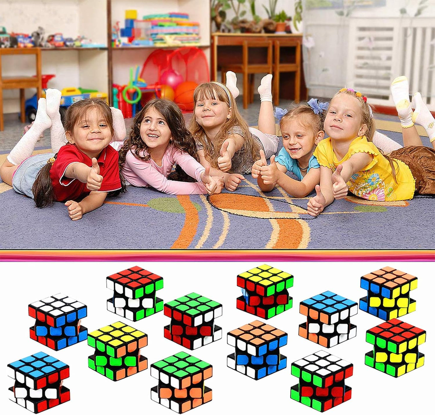 Mini Speed Cube,Magic Puzzles, Puzzle Boxes,Party Puzzle Game Toys Classroom Rewards & School Prize for Students,Birthday Party Favors (24 Pack)