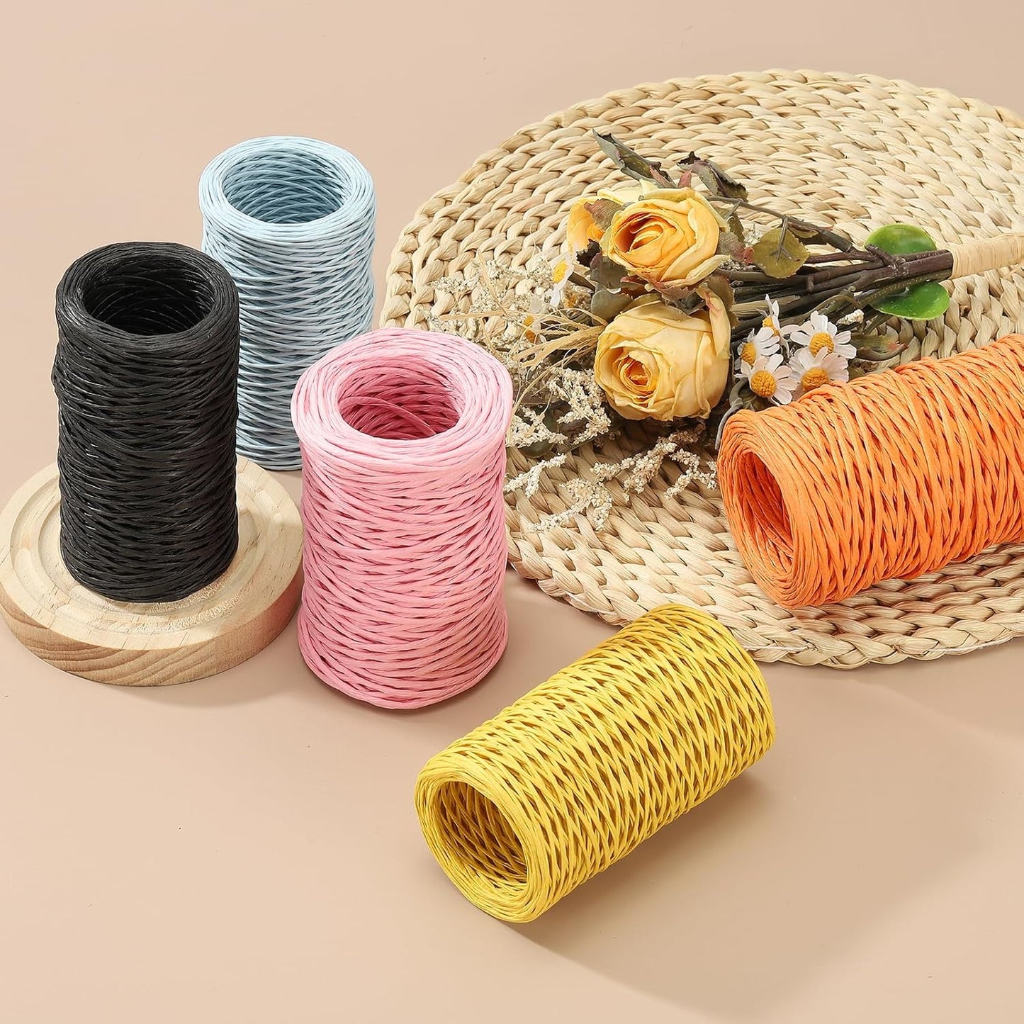 uxcell 164 Feet Floral Wire, 1mm Vine Bind Wire for DIY Crafts Flower Bouquet Christmas Wreaths Yellow