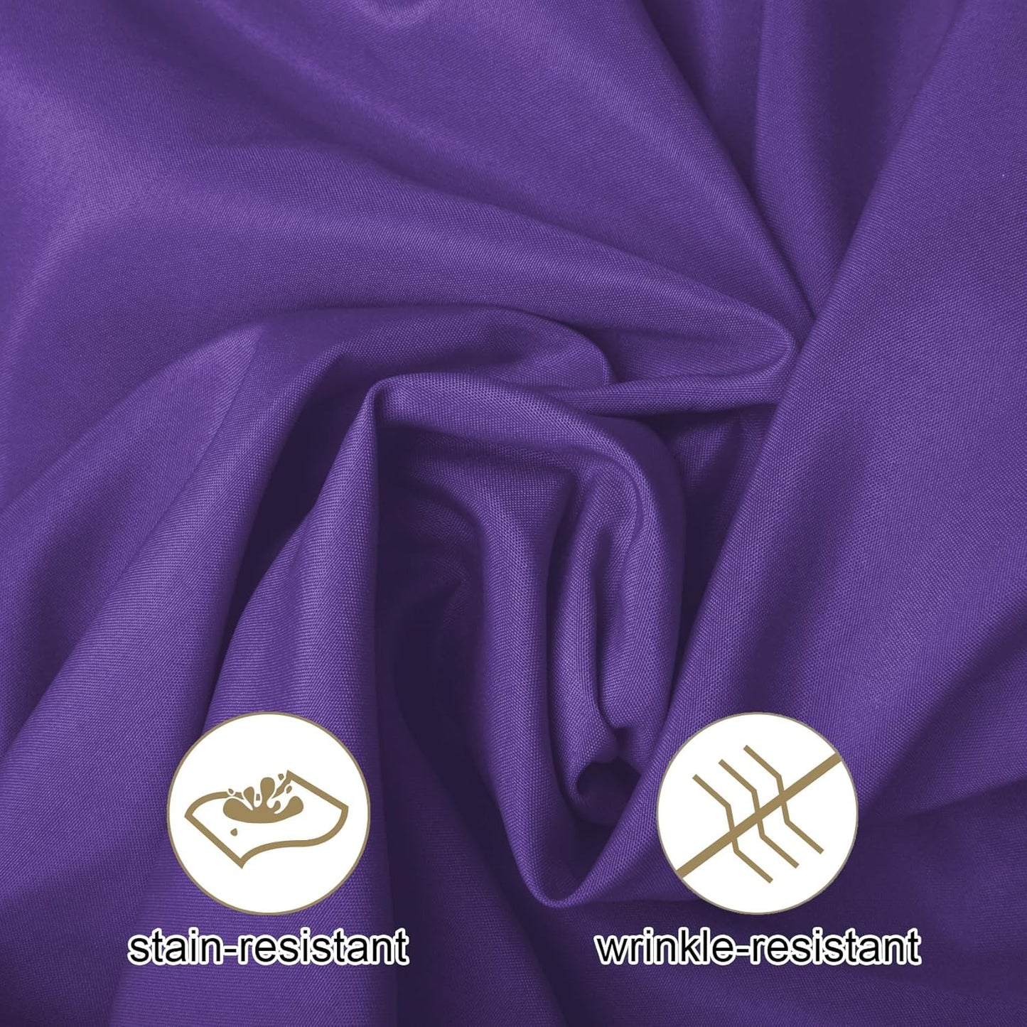 Ascoza 2pack 70 Inch Purple Round Tablecloth in Washable Polyester Fabric for Wedding/Banquet/Restaurant/Parties