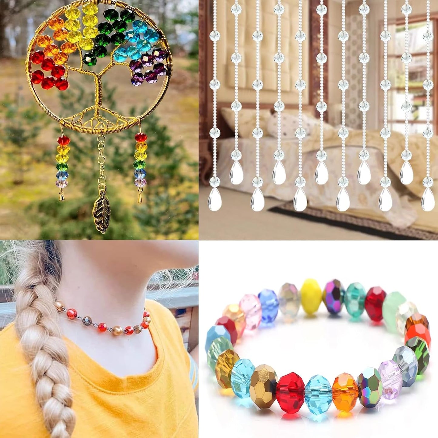 400PCS 4MM Crystal Glass Beads for Jewelry Making Green Series Rondelle Facted Crystal Glass Beads for Bracelet Making Round Glass Spacer Beads for DIY Crafts Wind Chimes Suncatchers
