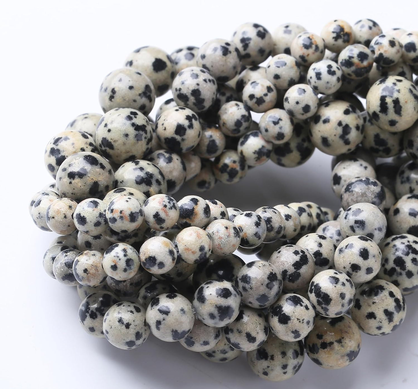 Quail Egg Stone Beads Gemstone Round Crystal Energy Jade Beads Stone Beads for Jewelry Making DIY Bracelet Necklace Jewelry Making 1 Strand 15.5inch 35PCS 10MM