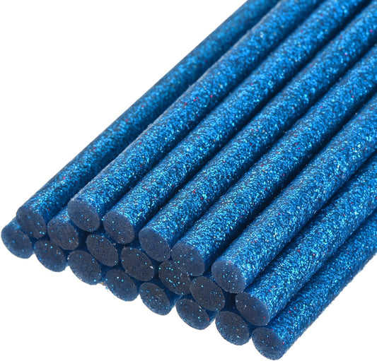 uxcell 20pcs Hot Glue Sticks for Glue Gun 11mm/0.43-inch x 11-inch Mini Hot Melt Adhesive Glue Stick Glitter Blue