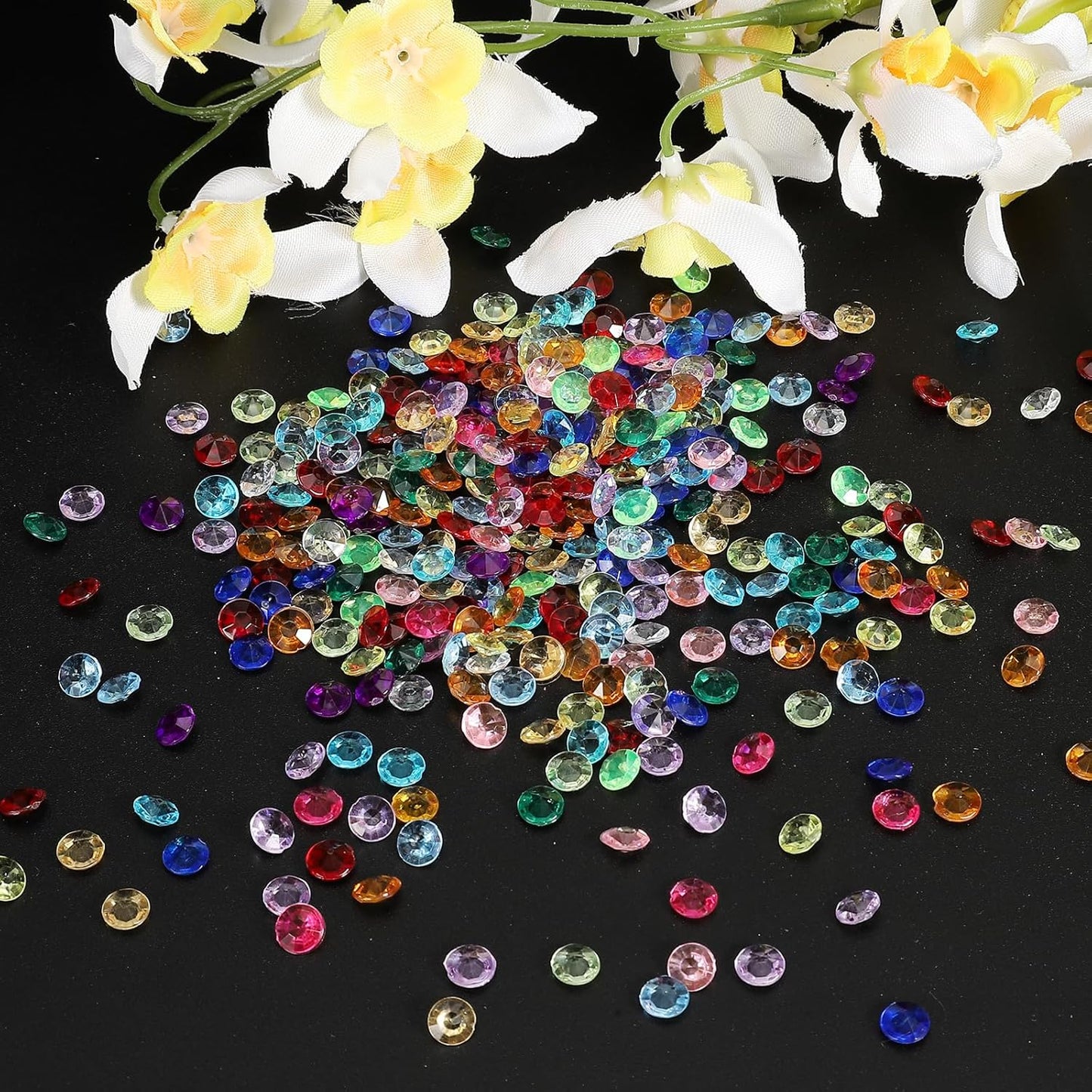 PATIKIL 4000 Pcs Wedding Table Scatter Confetti Crystals 6mm Acrylic Diamonds Vase Fillers Gems for Table Centerpiece Decorations Party Vase Beads, Light Blue