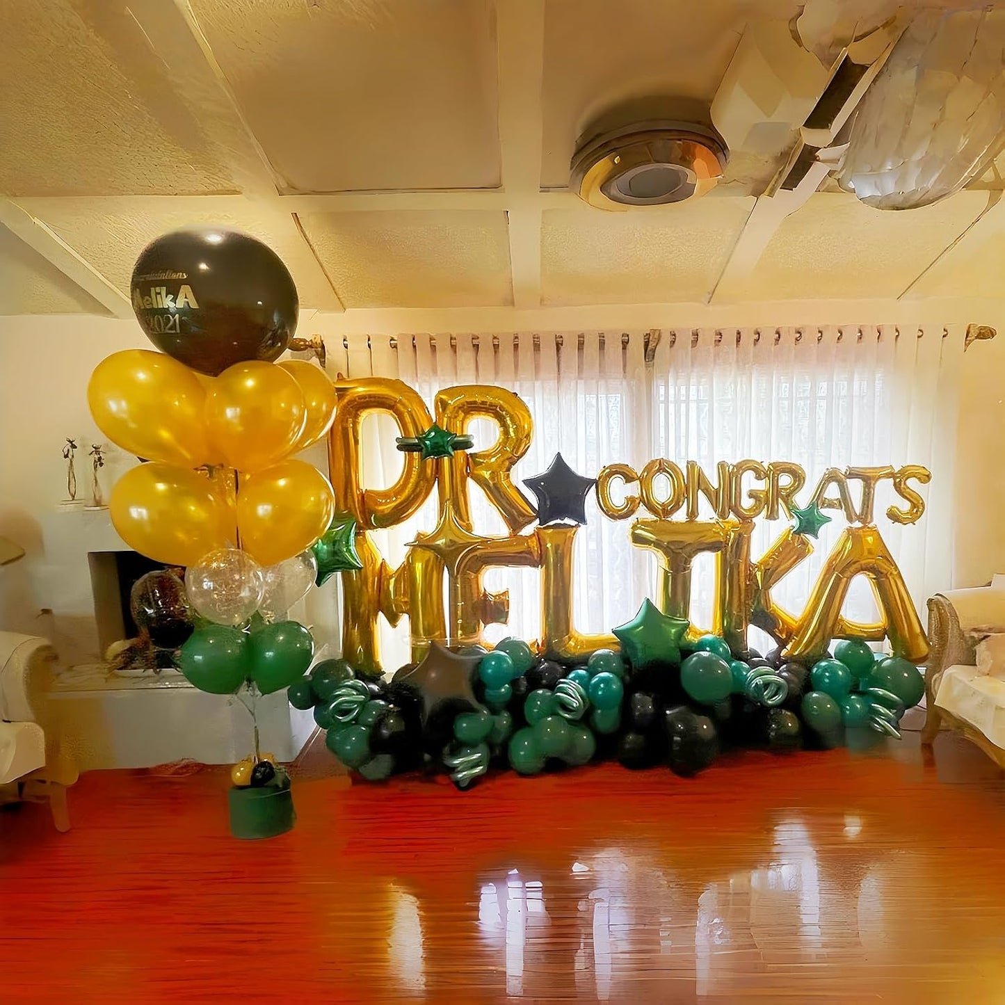 Gold Letter Balloons, 40 Inch Alphabet Name Mylar Self Inflating Custom I Decor, Large Helium Foil for Men Women Birthday Party Decorations Supplies