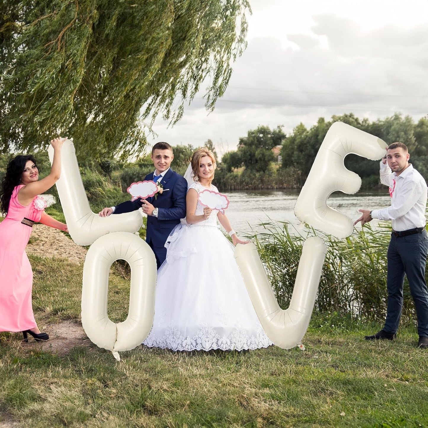 V Letter Balloons Cream, 40 Inch Alphabet Foil Word Balloons, Large Mylar Inflatable Beige Name Balloon Letters V, Big Helium Custom Letter Balloons White for Women Birthday Party Decoration Supplies