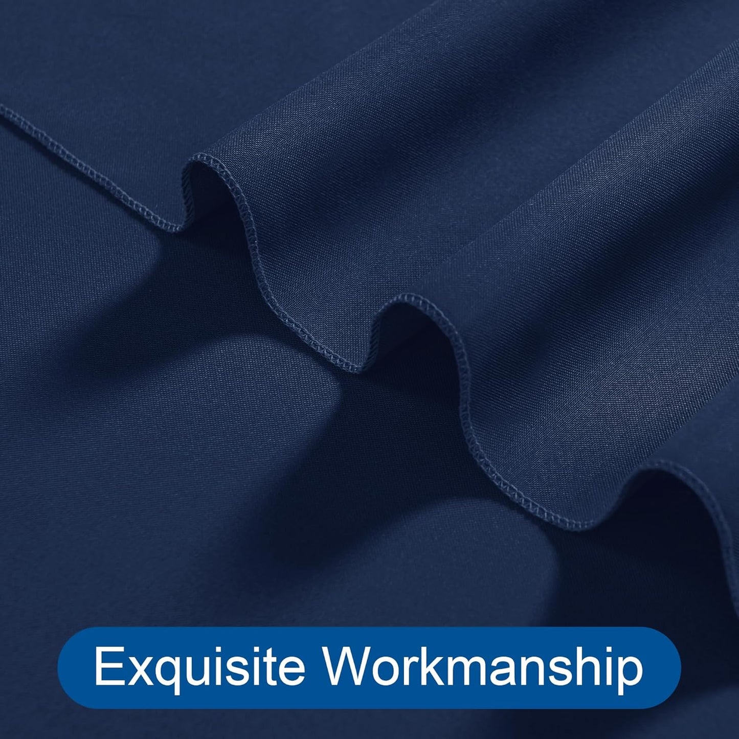 DWCN 10x7 FT Navy Blue Backdrop Curtains for Parties, Photography Backdrop Drapes with Rod Pockets for Wedding Decorations Stage Birthday Family Gatherings, 2 Panels 5ft x 7ft