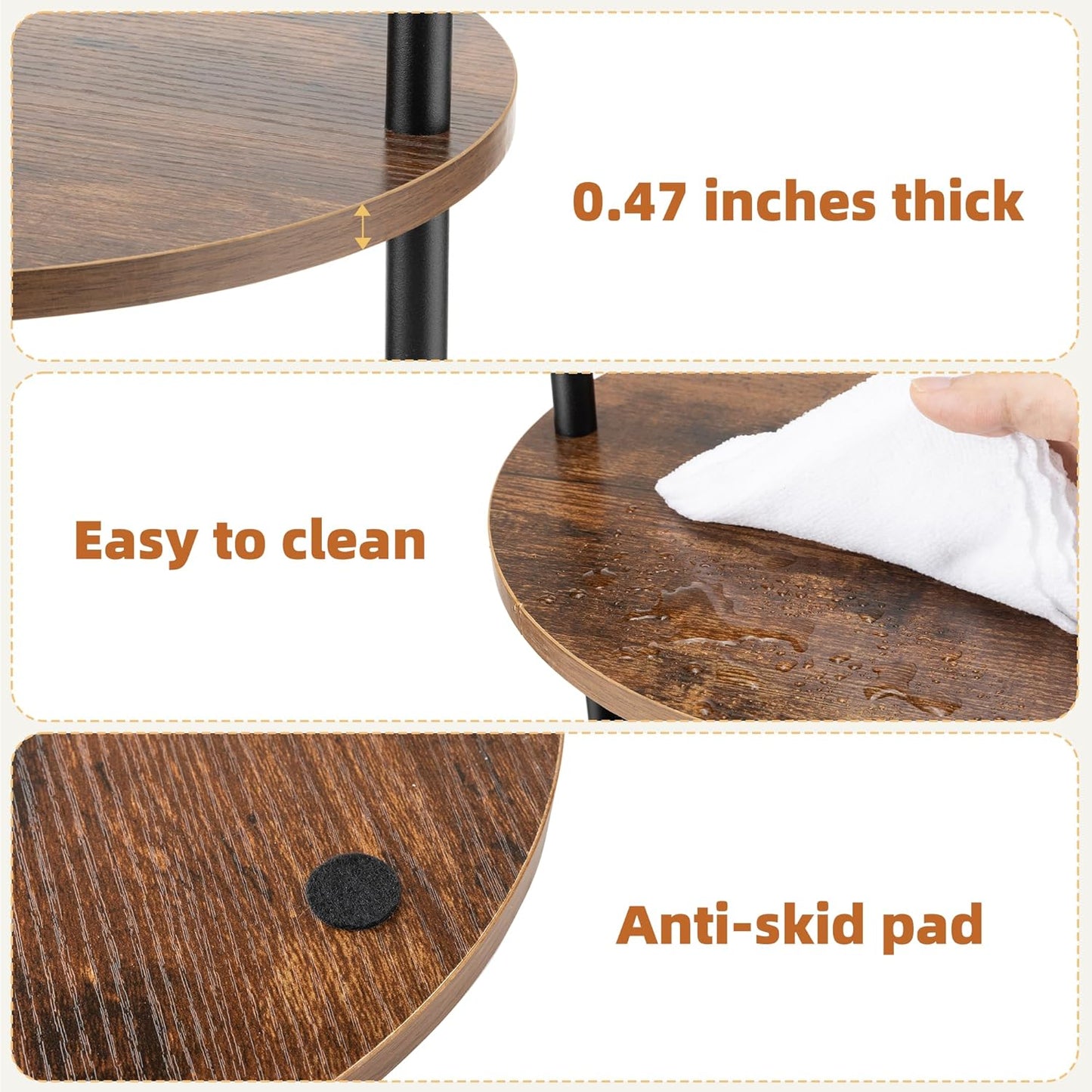 2 Pack Wooden Cupcake Stand, 3 Tier Large Cupcake Tower Stand 50 Cupcakes, Dessert Stand Cupcake Display Stand Cupcake Tower for Party, Wedding, Birthday, Halloween, Farmhouse Decor