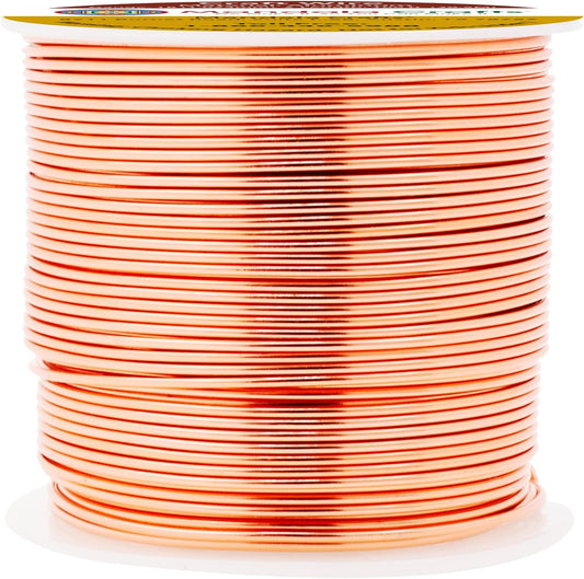 Mandala Crafts 12 14 16 18 20 22 Gauge Anodized Jewelry Making Beading Floral Colored Aluminum Craft Wire (18 Gauge, Copper)