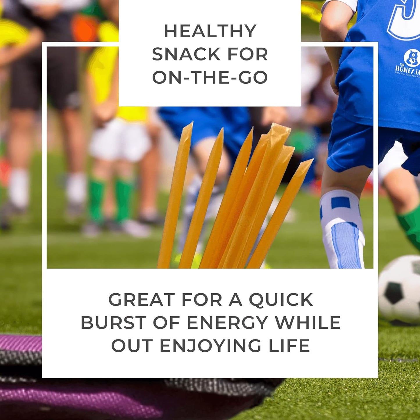 The Honey Jar Peach Flavored Honey Sticks - Pure Honey Straws For Tea, Coffee, or a Healthy Treat - One Teaspoon of Flavored Honey Per Stick - Made In The USA with Real Honey - (20 Count)