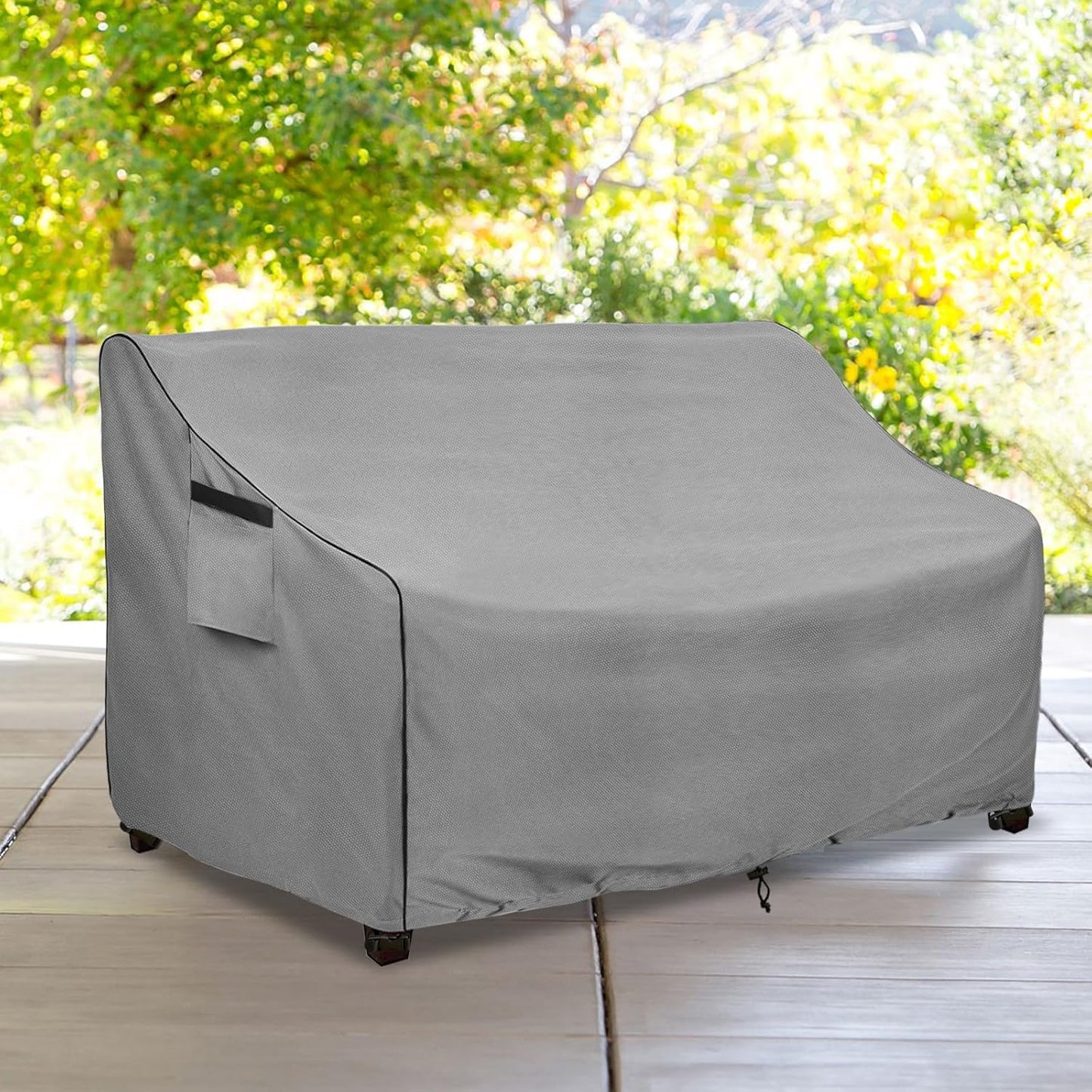 okcool Heavy Duty Patio Sofa Cover, 100% Waterproof 3-Seater Outdoor Sofa Cover Fits up to 76W x 32.5D x 33H Inches, Lawn Patio Furniture Covers,Grey