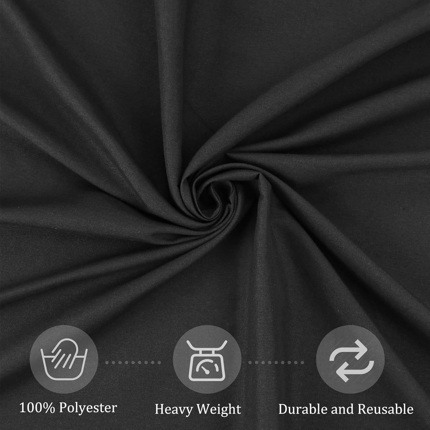12 Pack Black Round Tablecloth 90 Inch Round Table Covers Bulk Washable Polyester Fabric Round Table Clothes for Wedding Party Reception Banquet Buffet Restaurant (Black, 90 Inch)