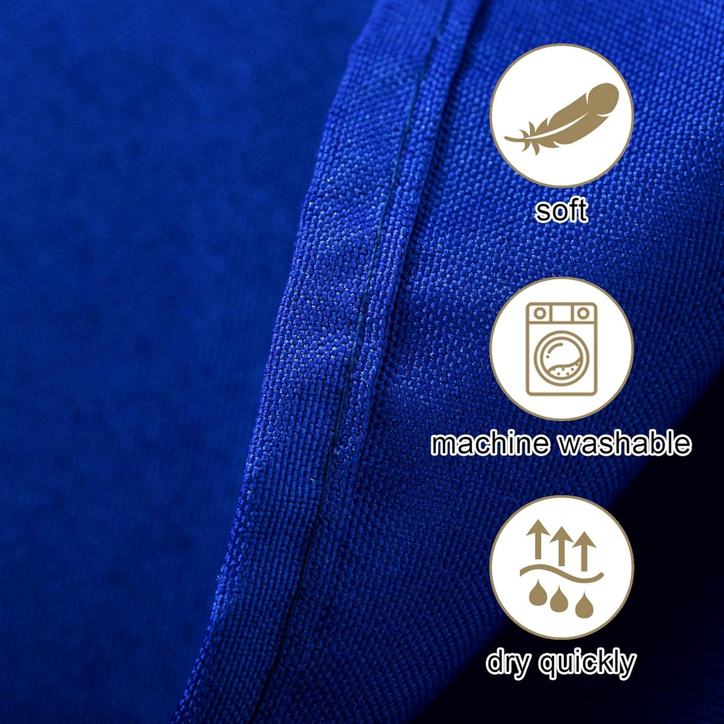 Ascoza 2pack 120 Inch Royal Blue Round Tablecloth in Washable Polyester Fabric for Wedding/Banquet/Restaurant/Parties