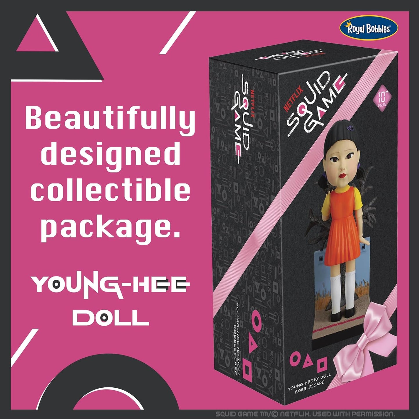 Royal Bobbles Squid Game Young Hee Doll Collectible Bobblehead Statue - 10 Inches Tall - Premium Polyresin Figure