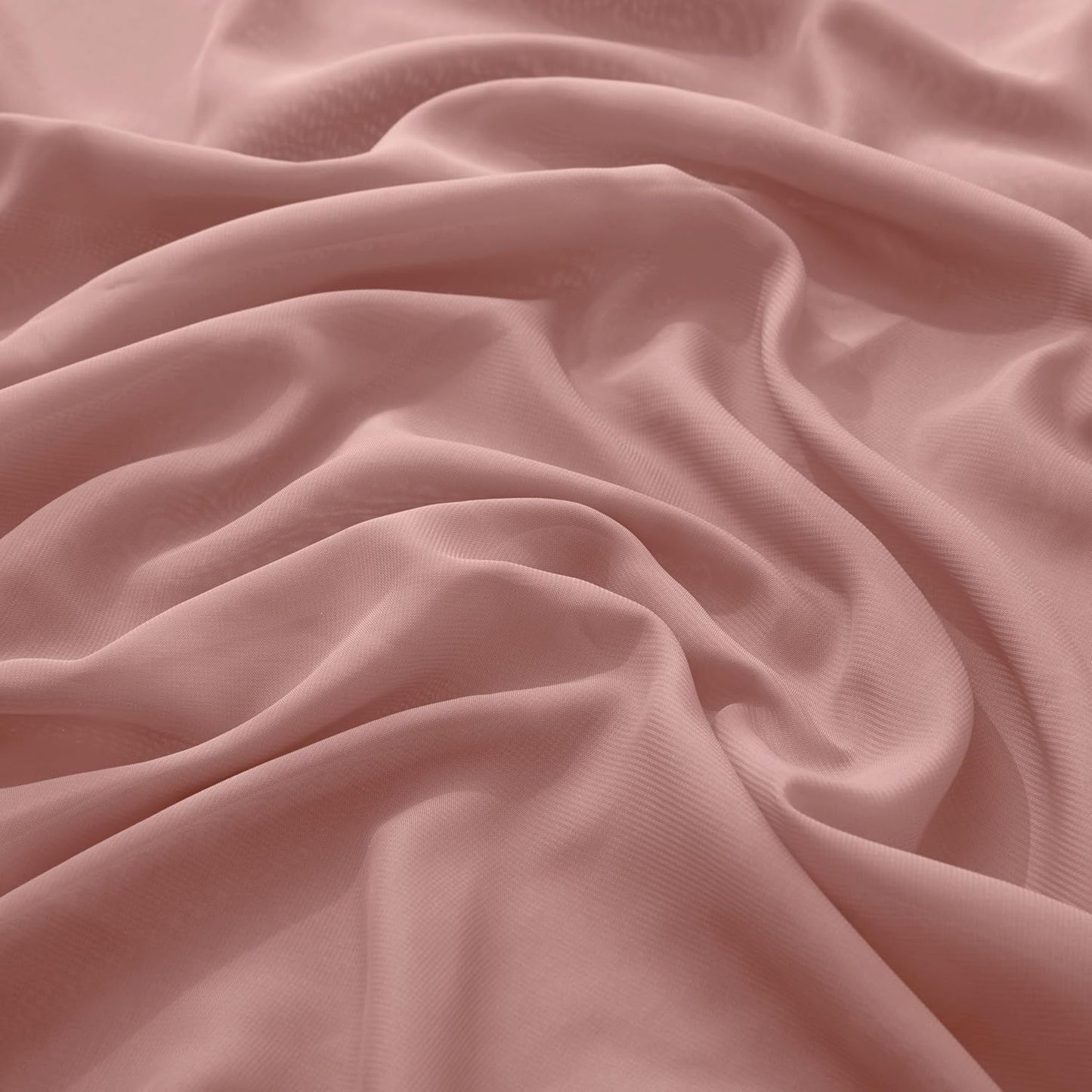 VACVELT Wedding Arch Draping Fabric Dusty Rose Chiffon, 1 Panel Sheer Drapes 30 Inch x 20ft Chiffon Backdrop Curtain Decor, Outdoor Sheer Drapery for Ceremony Party Ceiling