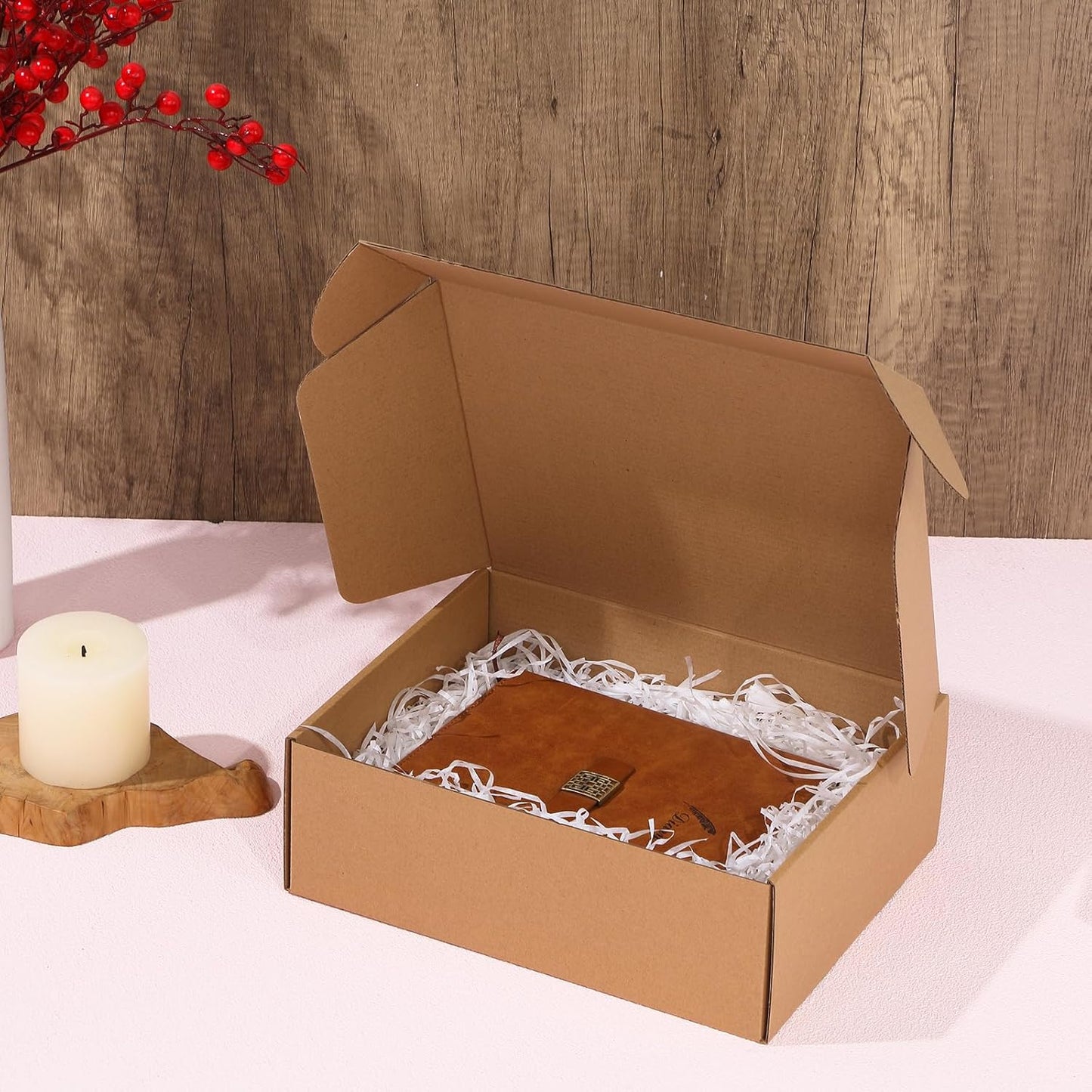 Qilery 100 Pcs Shipping Boxes Cardboard Gift Corrugated Cardboard Brown Boxes Mailer Packaging for Mailing Small Business Present (9 x 6 x 4 Inches)