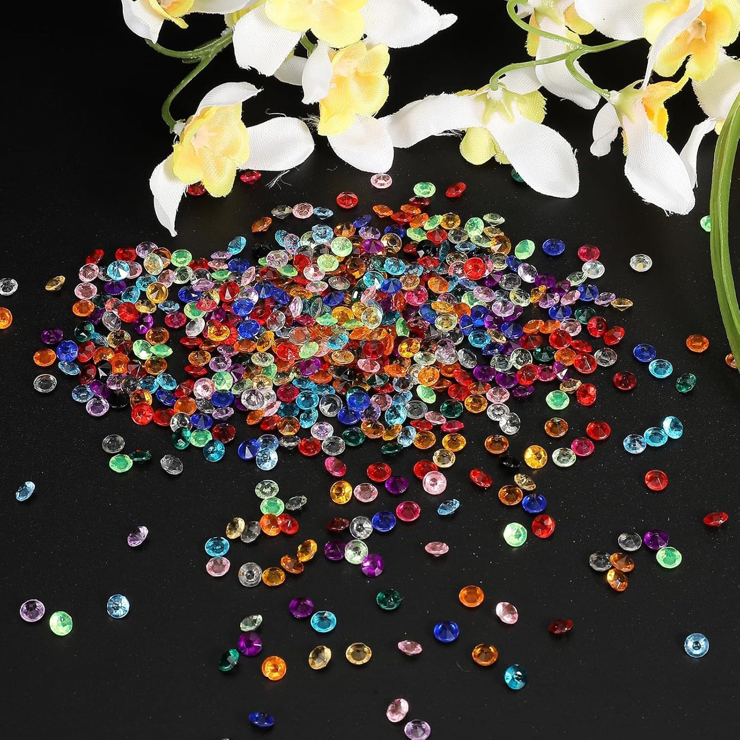 PATIKIL 10000 Pcs Wedding Table Scatter Confetti Crystals 4.5 mm Acrylic Diamonds Vase Fillers Gems for Table Centerpiece Decorations Party Vase Beads, Blue/Purple