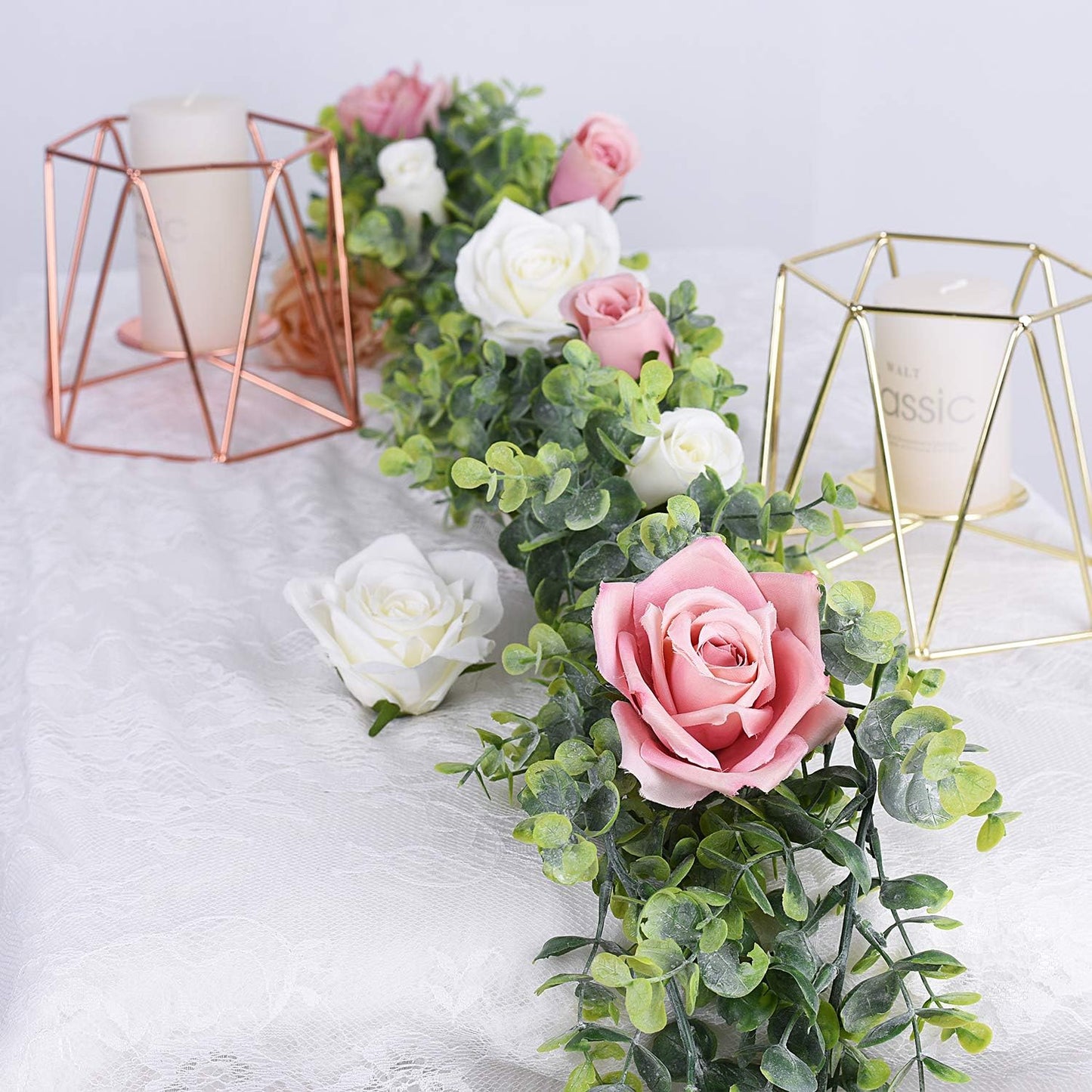 Lvydec 6 Pack Artificial Eucalyptus Garland, Fake Eucalyptus Greenery Garland Wedding Backdrop Arch Wall Decor, 6 Feet/Strand Fake Hanging Plant for Table Festival Party Decoration