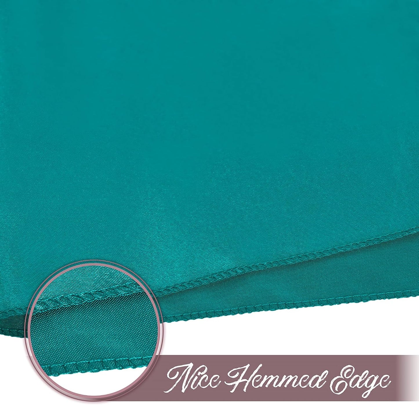 12 Pieces Teal Satin Napkins, 17" x 17" Square Table Napkins, Silky Soft Smooth Washable Napkins for Restaurant, Weddings, Dinner, Party Decoration