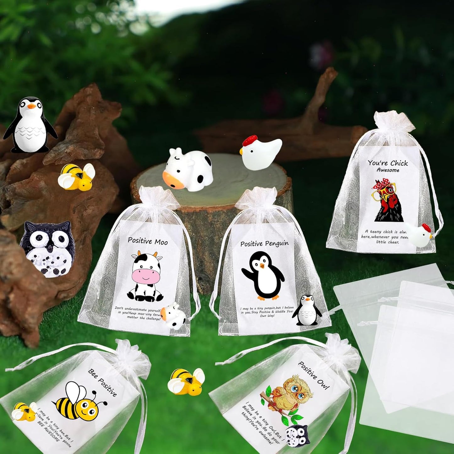 50 Set Employee Appreciation Gifts Bulk for Thank You Staff Back to School Student Teacher Coworker Nurse Pocket Gifts End of Year Student Gift Animal Pun Inspirational Note Cards Office Favors