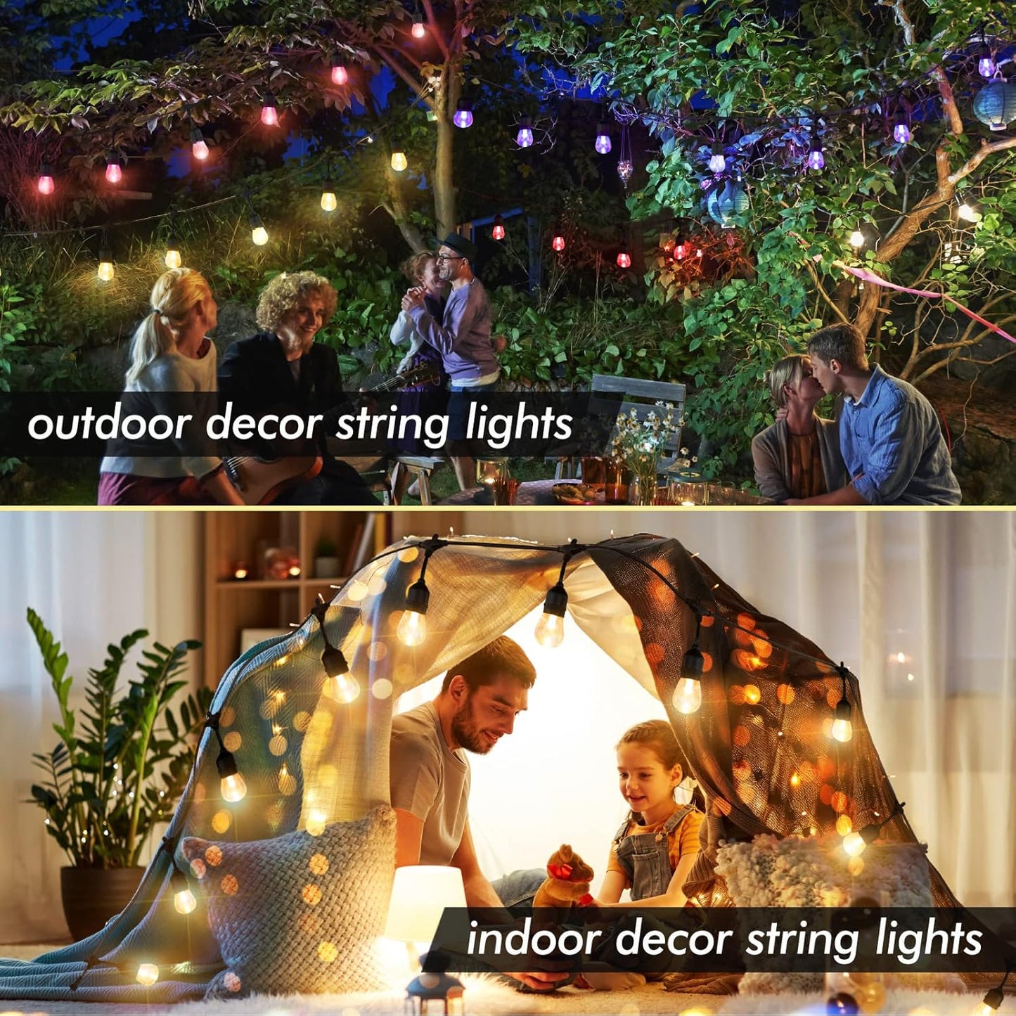 96FT Solar Outdoor String Lights, 30 Shatterproof Edison LED Bulbs, Dimmable RGB Color Changing Patio Lights Waterproof with Remote. for Patio Decor, Garden, Yard,Commercial Use.