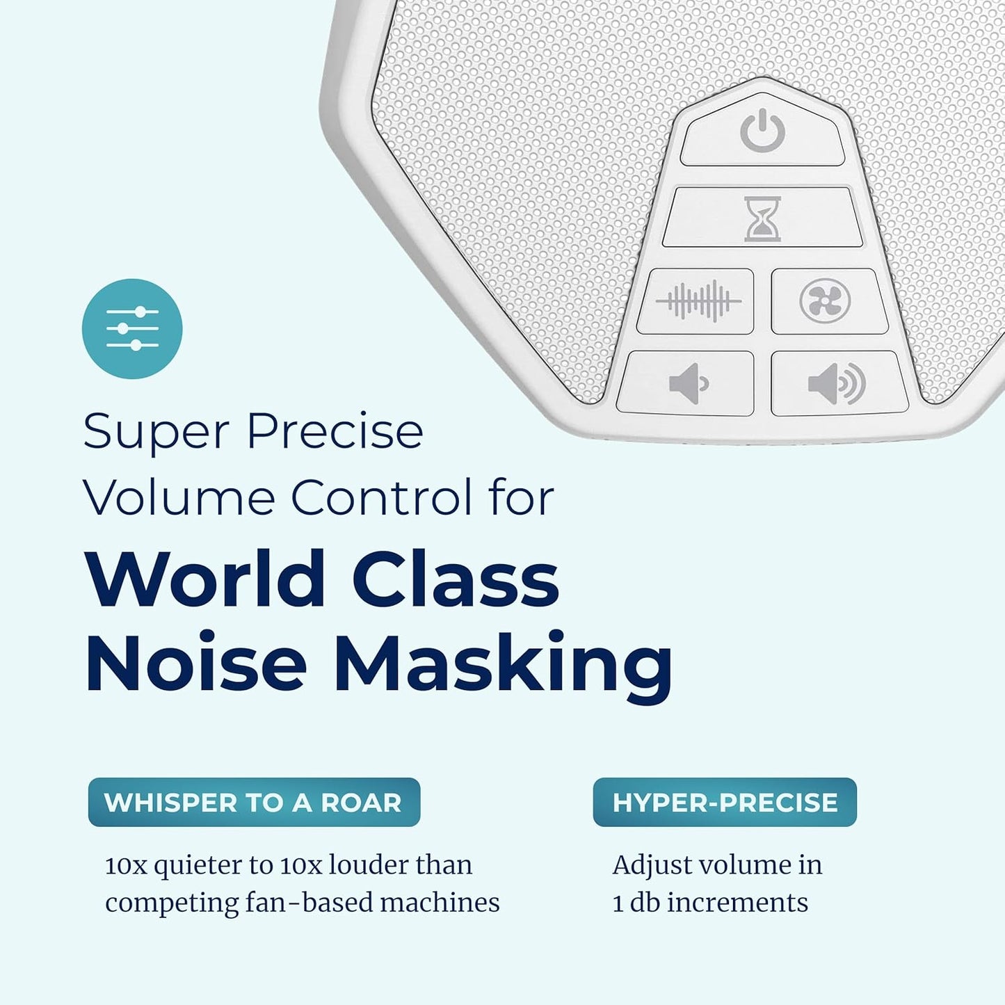 Adaptive Sound Technologies LectroFan EVO White Noise Machine - Compact Sleep Sound Machine for Bedroom, Travel, Study & More - 22 Non-Looping Fan, White & Ocean Noise Variations - White