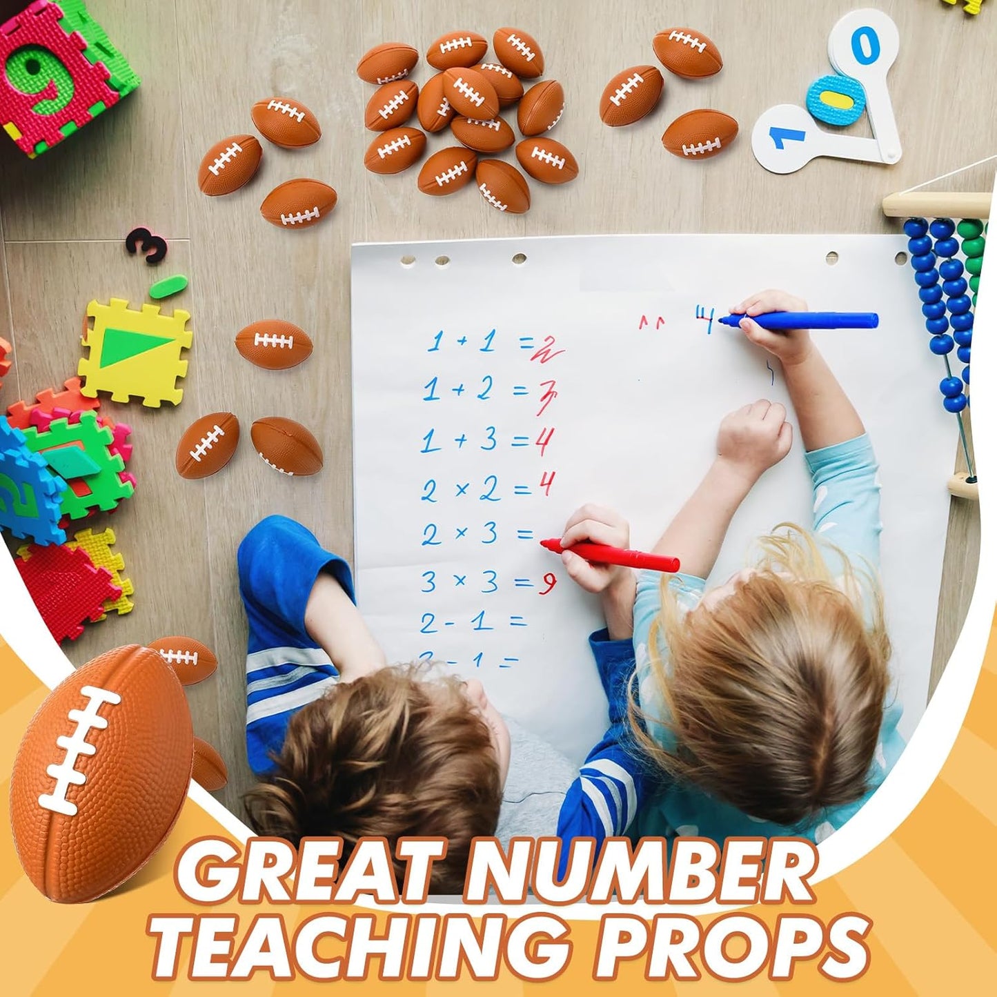 Jerify 250 Pieces Mini Footballs Bulk Tiny Foam Football Sports Stress Balls Brown Mini Novelty Football Toys Small Footballs Crafts for Kids Adult Birthday Sports Party Favors (1.97 x 1.18 Inch)