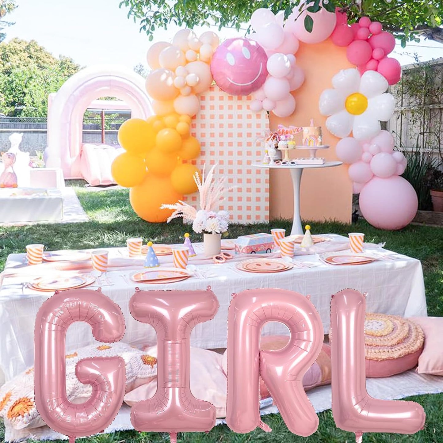 Pastel Pink I Letter Balloon, 40" Alphabet Foil Light Pink, Large Self Inflating for Girls Birthday Party Baby Shower Decoration