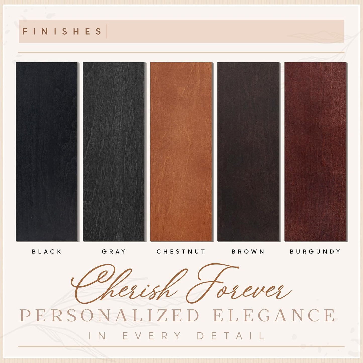 Personalized Wood Wedding Guest Book - 5 Colors/Finishings, 2 Sizes, 12 Designs - Wood Wedding Decorations, Guest Book Signs for Wedding Reception (DESIGN 8)
