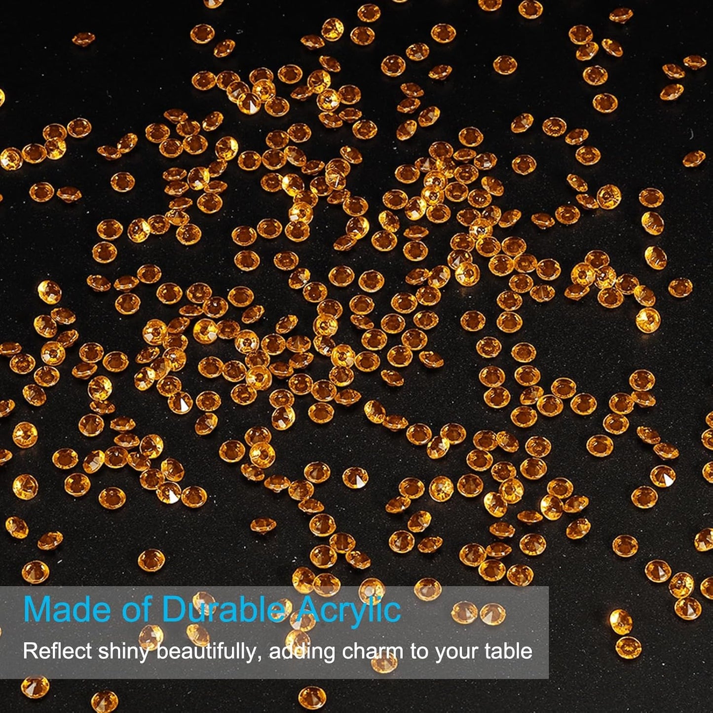 PATIKIL 10000 Pcs Wedding Table Scatter Confetti Crystals 4.5mm Acrylic Diamonds Vase Fillers Gems for Table Centerpiece Decorations Party Vase Beads, Coffee