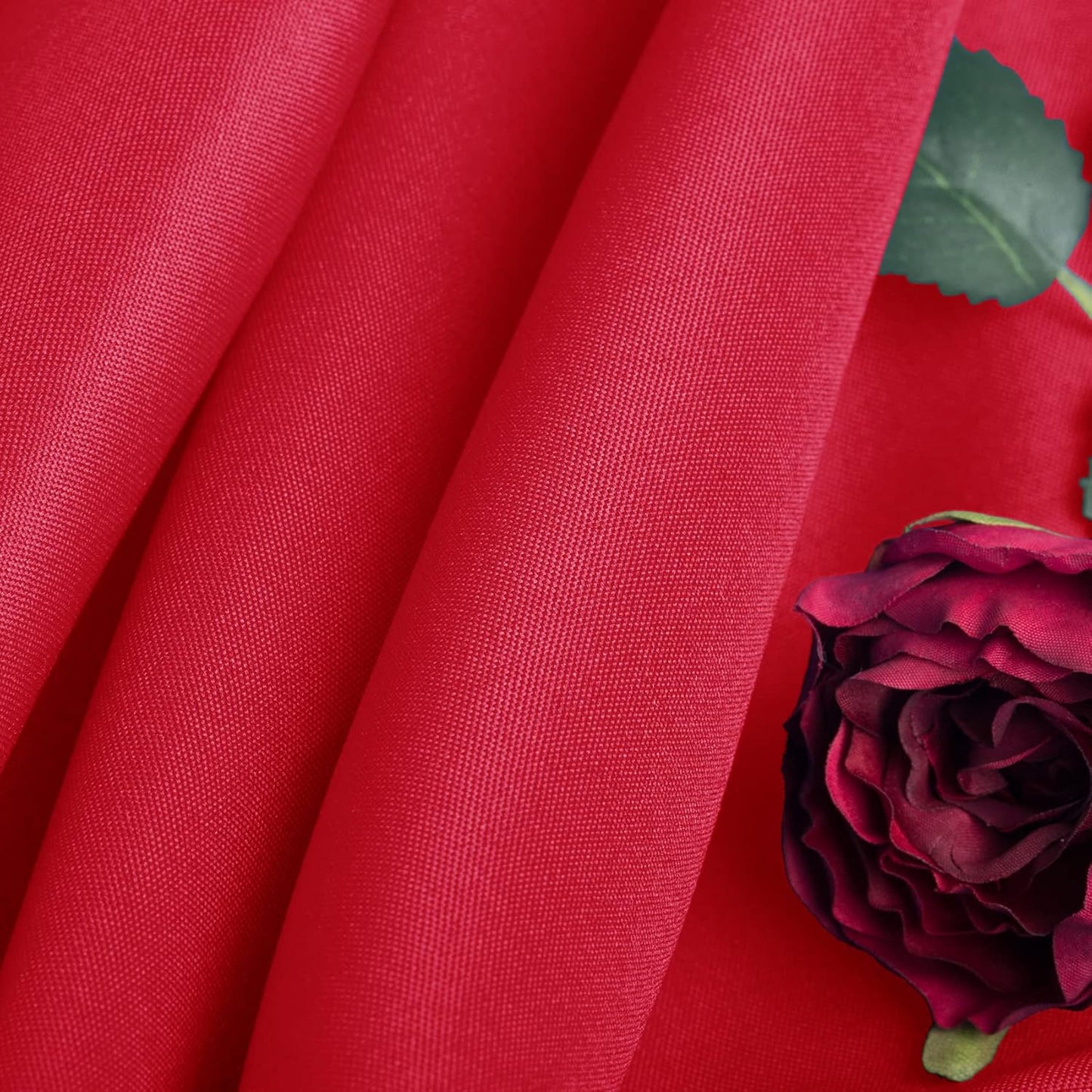 Ascoza 2pack 60x120 Inch Red Rectangular Tablecloth 6 Feet Table Cloth in Polyester Fabric for Wedding/Banquet/Restaurant/Parties