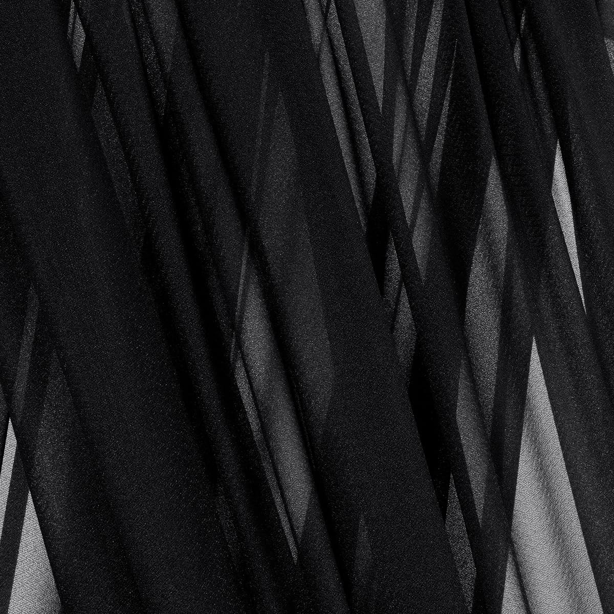 Black Fall Halloween Sheer Elegant Arch Draping Fabric 2 Panels Outdoor 29" × 20Ft Sheer Chiffon Curtain Drapes for Wedding Ceremony Birthday Party Garden Brunch