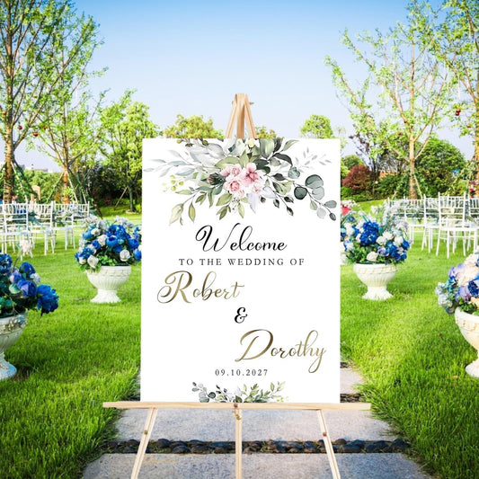 Welcome To Our Wedding Sign, Custom Wedding Welcome Sign, Engagement Party Welcome Sign, Favors Sign For Wedding, Rehearsal Dinner Sign, Wedding Yard Sign Decoration