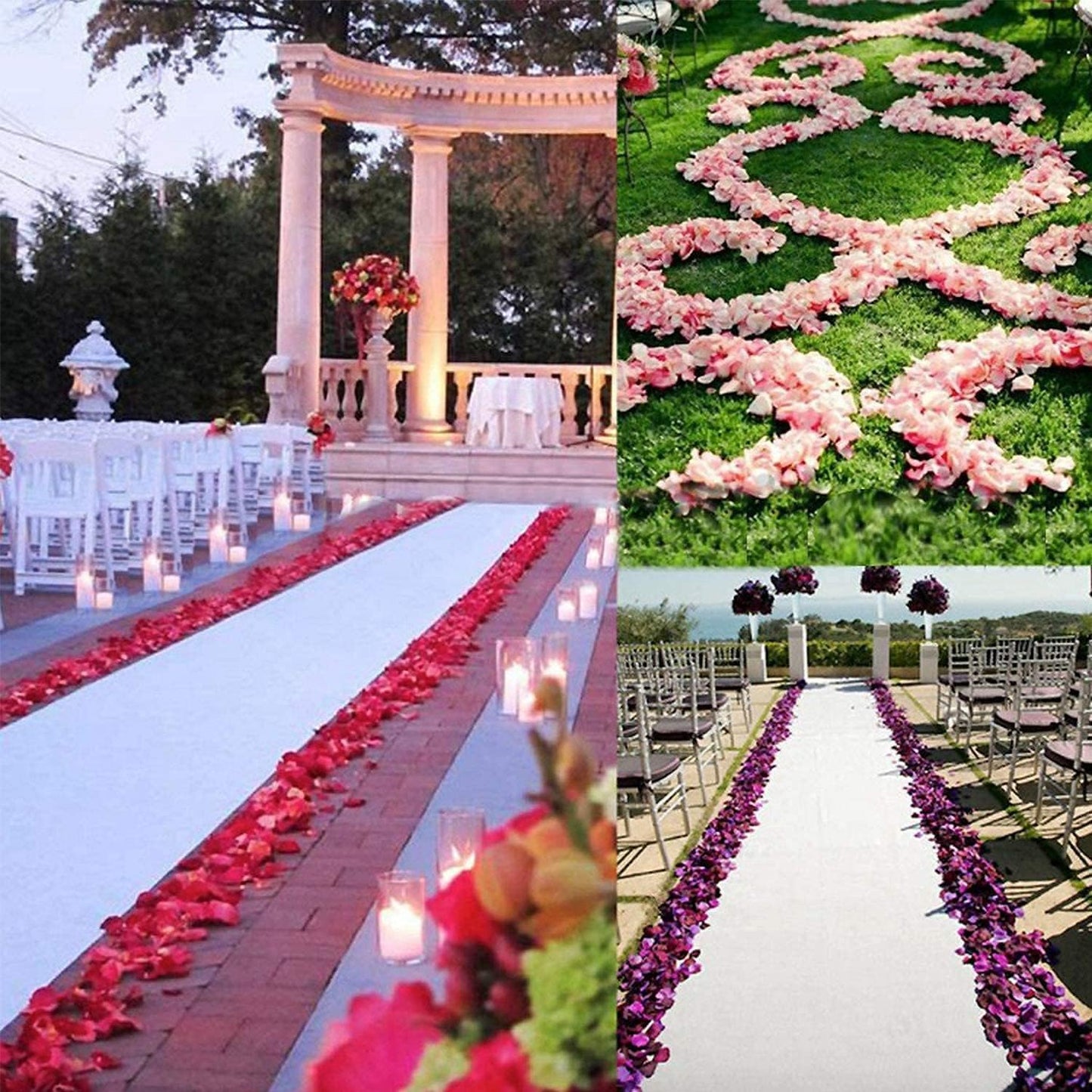 ocharzy 1000 PCS Rose Petals for Wedding, Silk Flower Rose Petals, Romantic Night for Her/Him Set, Engagement, Flower Decorations, Valentine's Day, Events, Party Decor