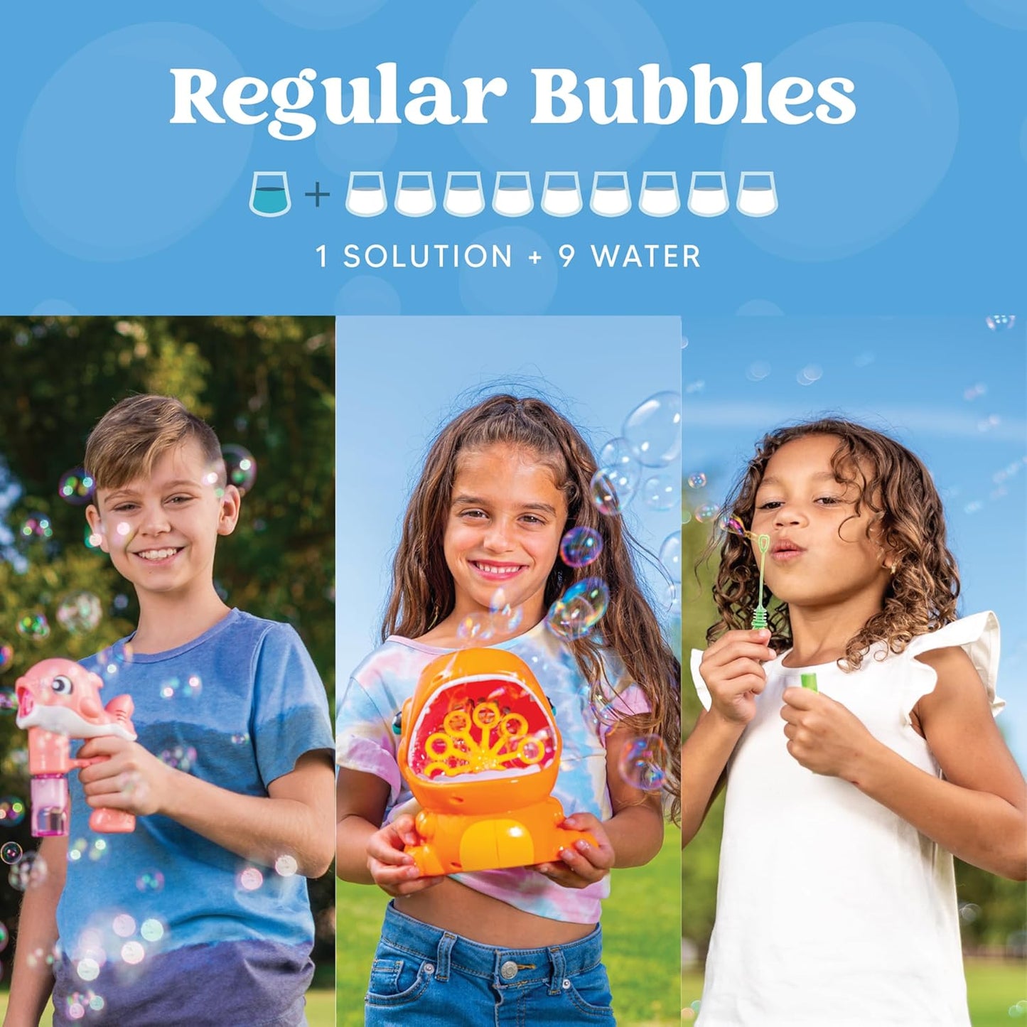 JOYIN 32 oz Bubble Solution Refills (Close to 1L/ 2.5 Gallon), Concentrated Solution for Bubble Machine, Wands, Blower, Easter (Purple)