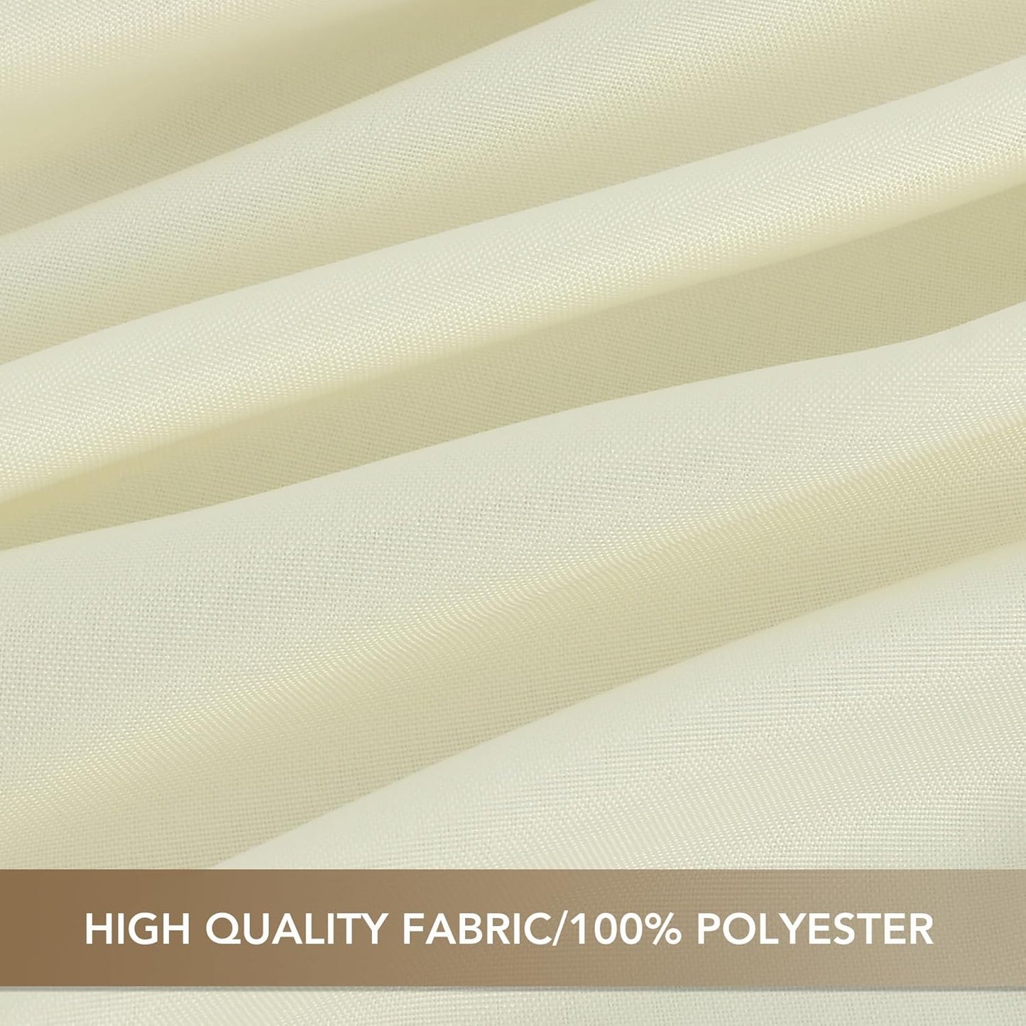 sancua Square Tablecloths 70x70 Inch, 2 Pack - Beige Fabric Table Cloth for Square or Round Tables, Washable Polyester Table Cover for Outdoor Party, Birthday, Decorative Display Tables