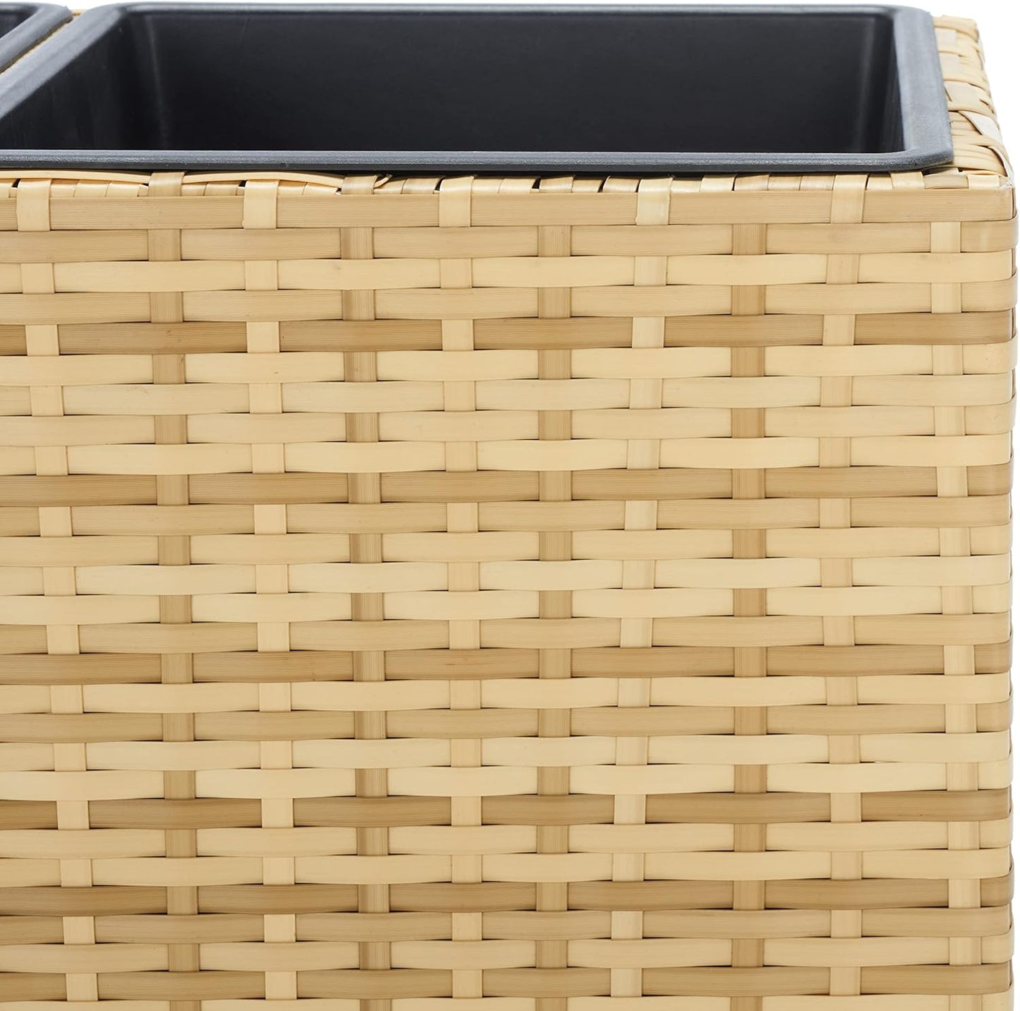 SAFAVIEH Outdoor Collection Rita Natural Woven Rectangular Flower Rack